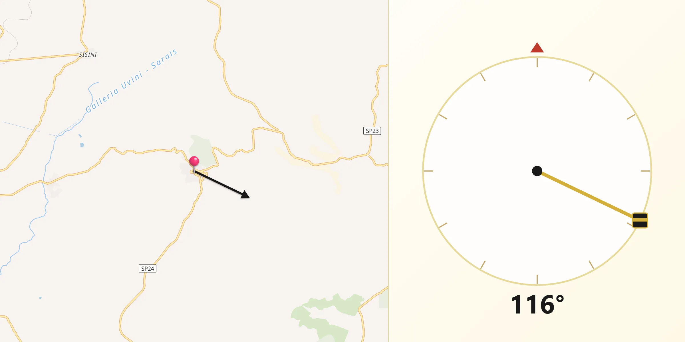 Direzione della Qibla da San Basilio