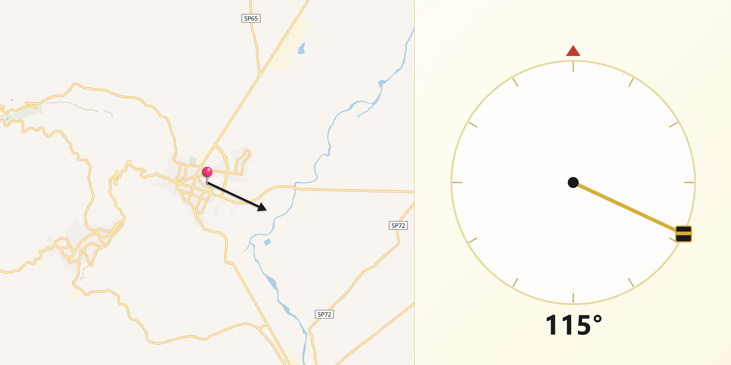 Direzione della Qibla da Guspini