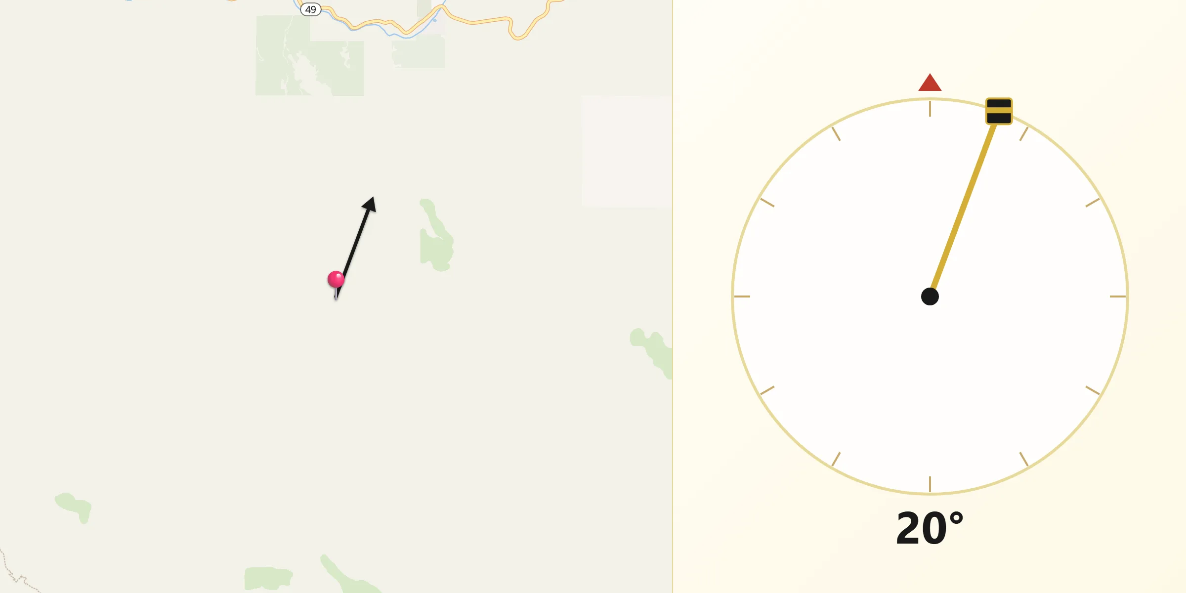 Qibla Direction from Sierra