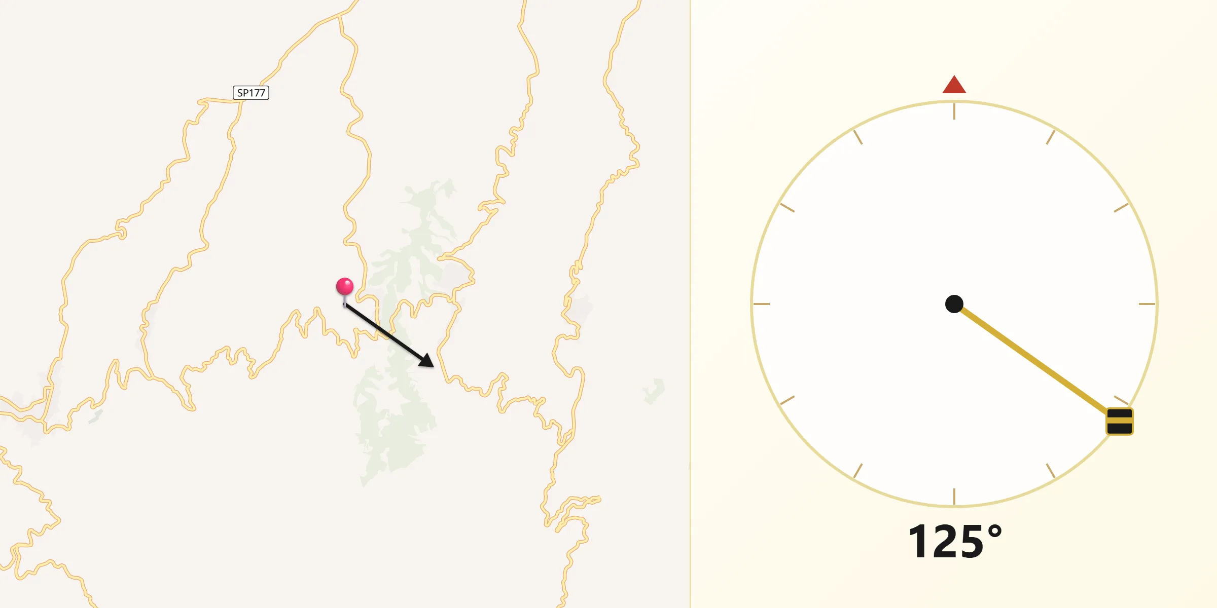 Direzione della Qibla da San Cosmo Albanese