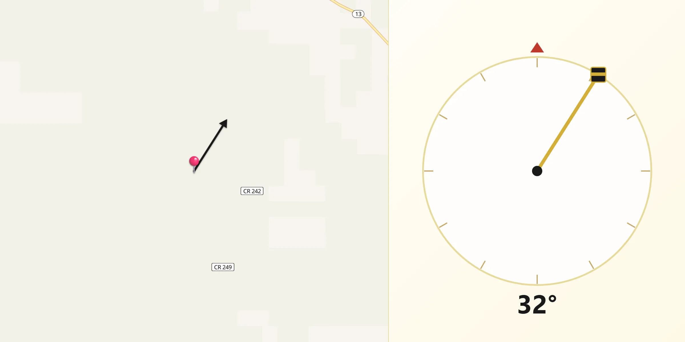 Qibla Direction from Garfield
