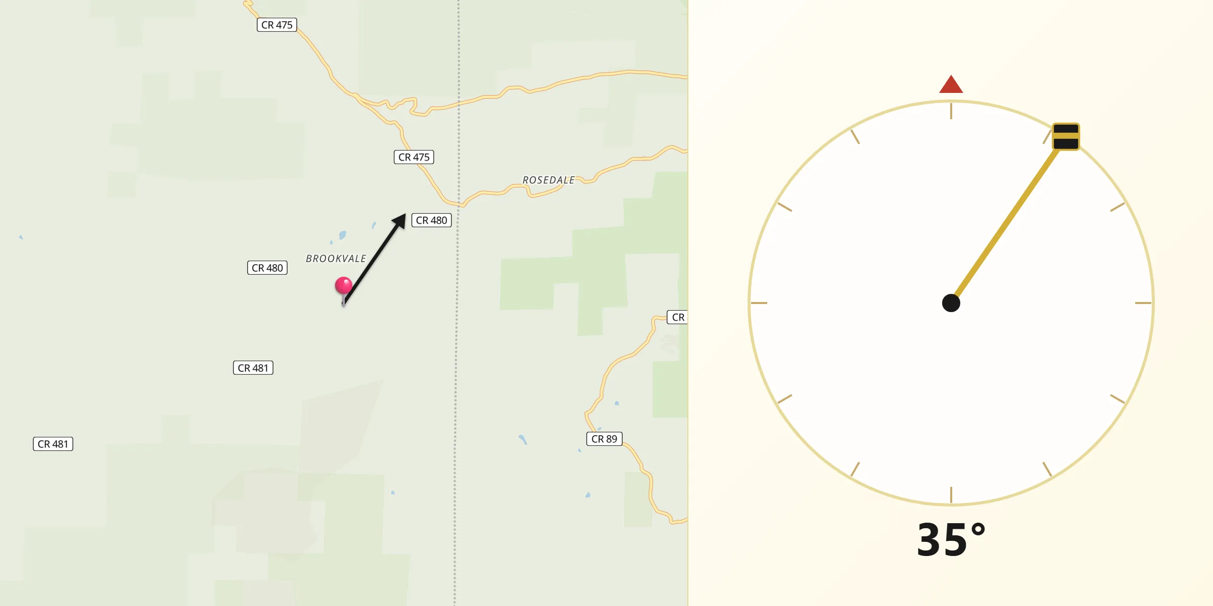 Qibla Direction from Upper Bear Creek