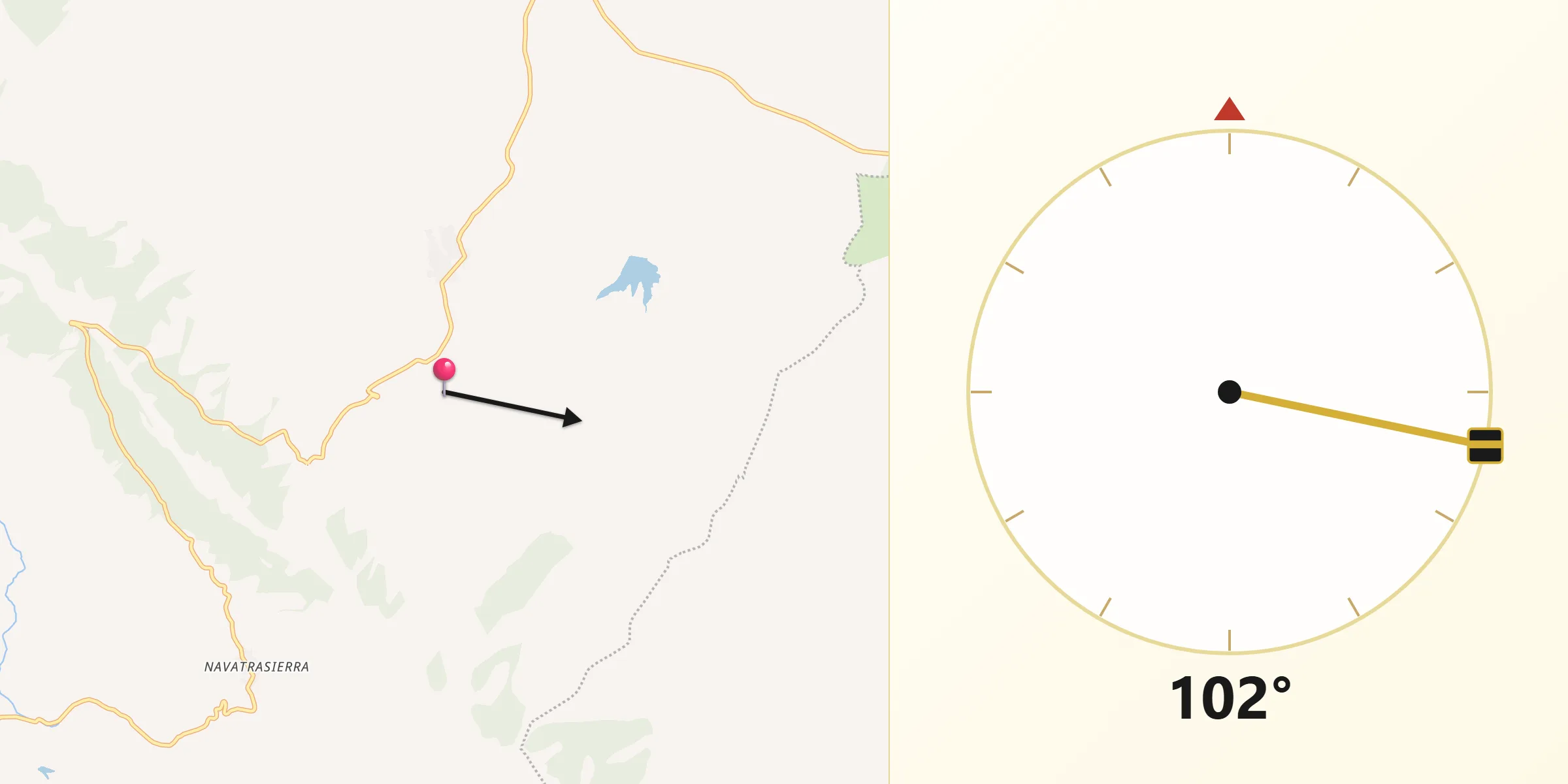 Dirección de la Qibla desde Carrascalejo