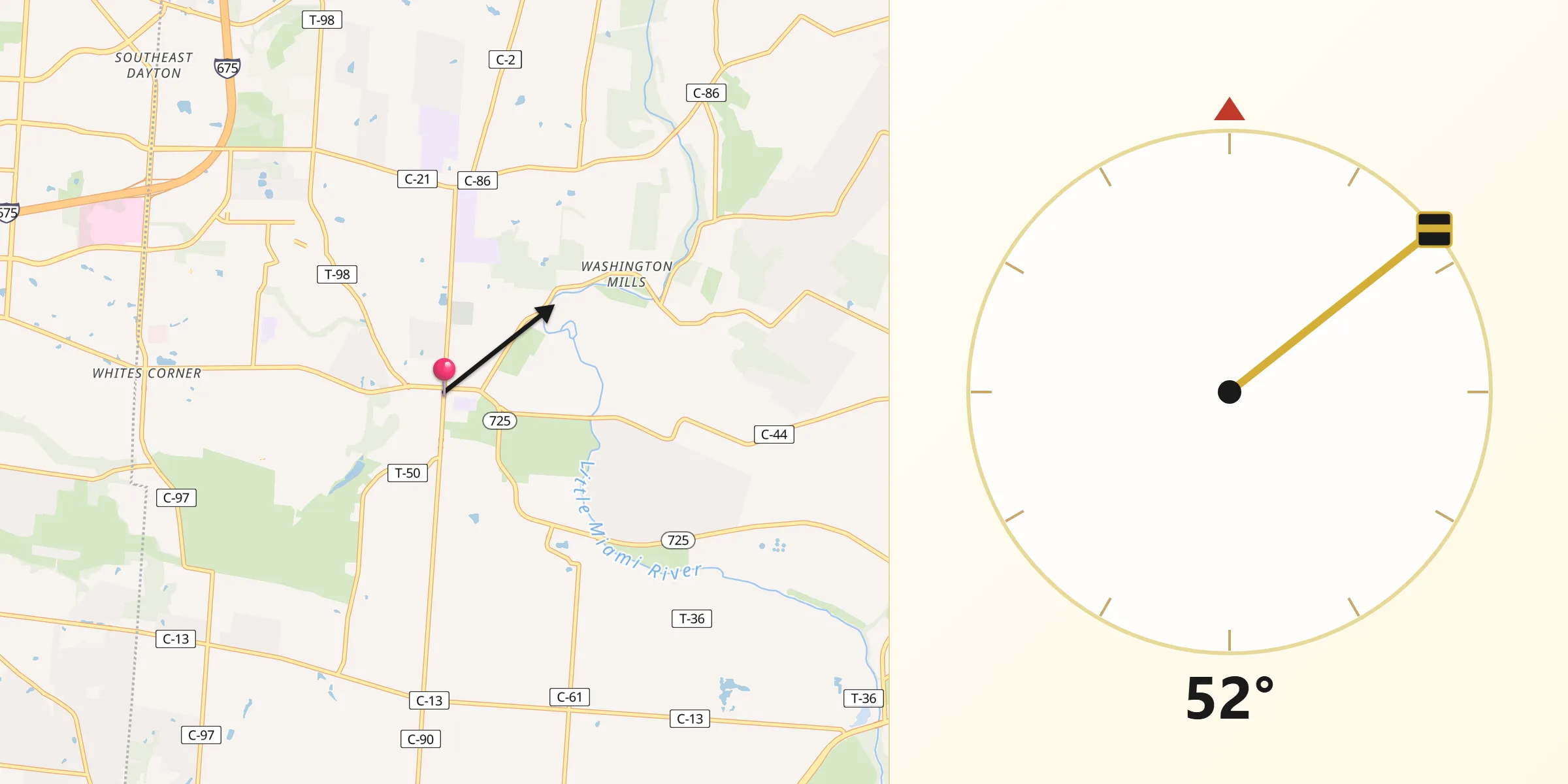 Qibla Direction from Bellbrook