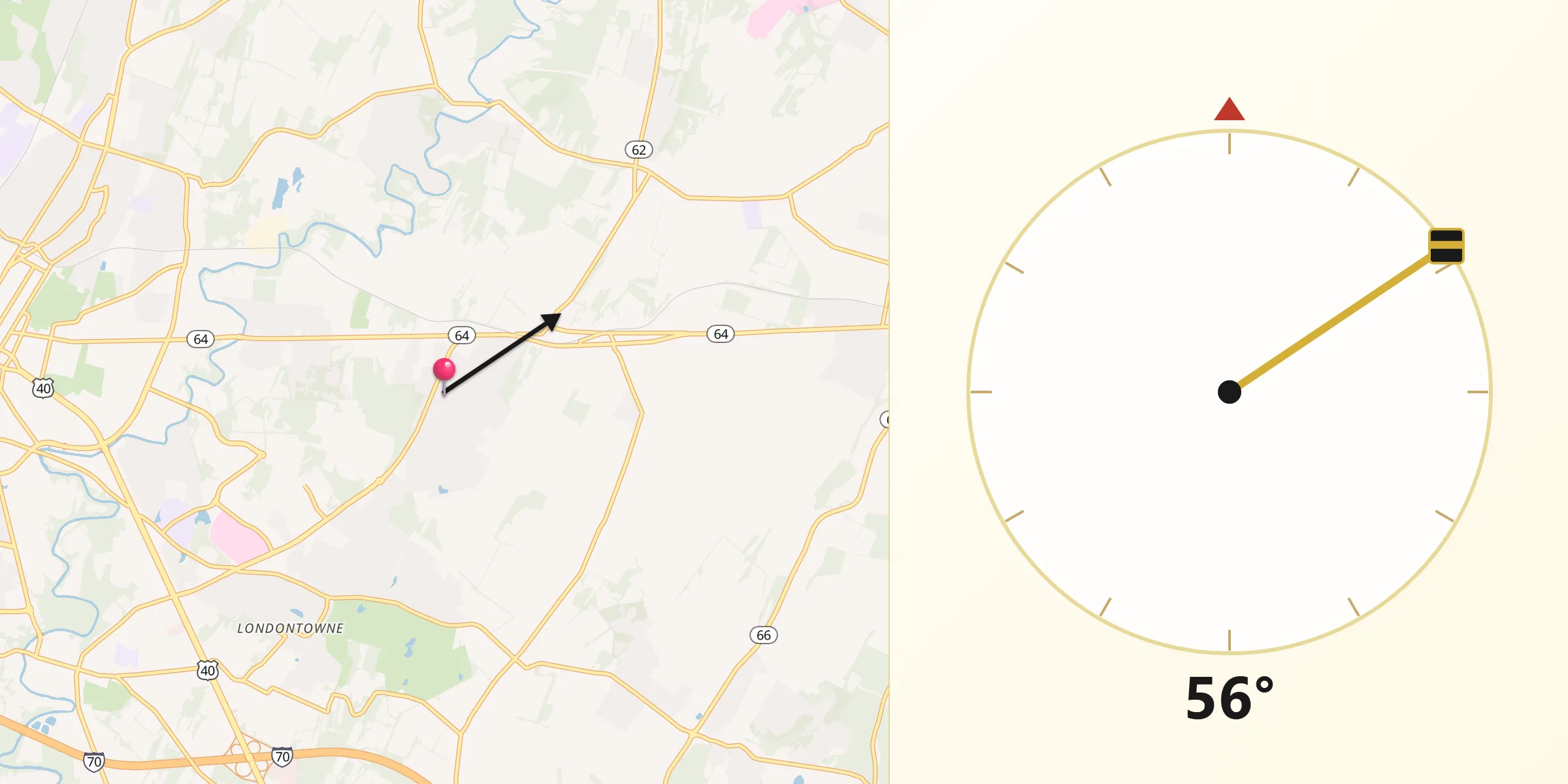 Qibla Direction from Robinwood