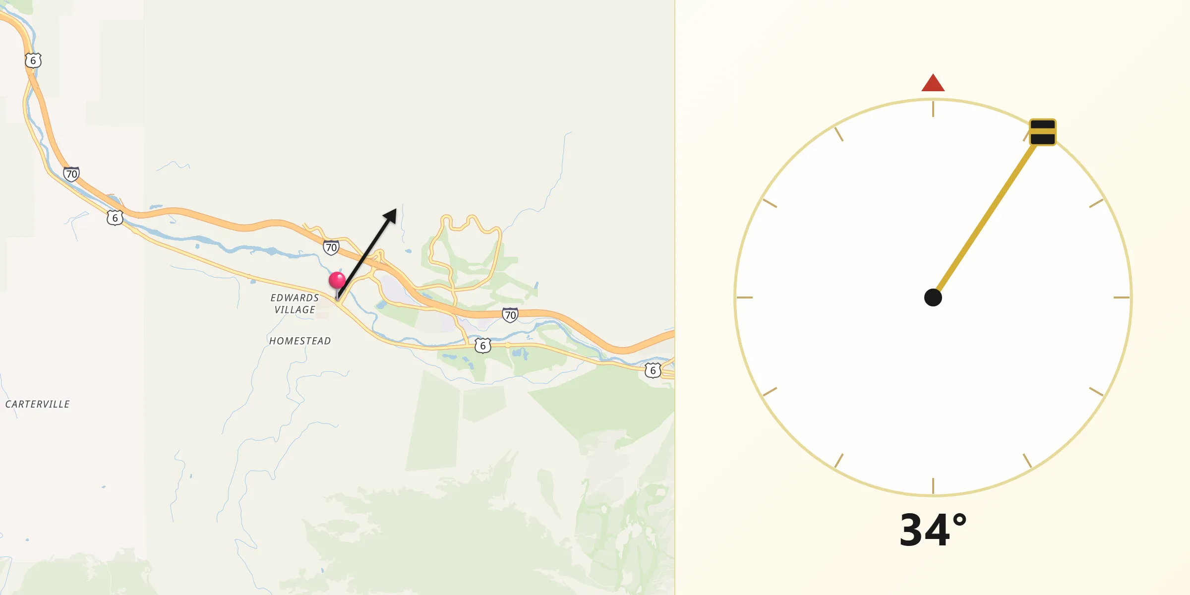 Qibla Direction from Edwards