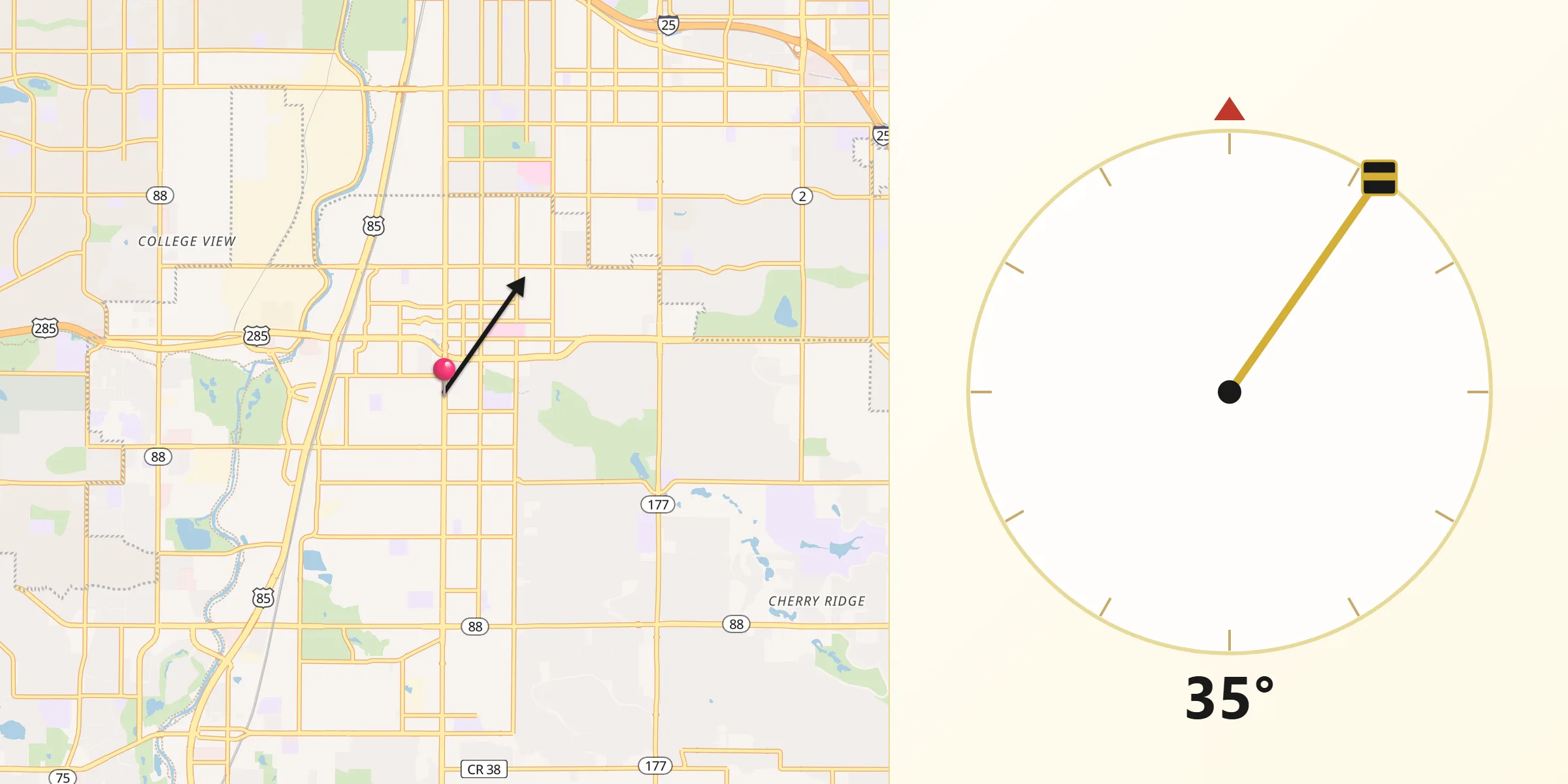 Qibla Direction from Englewood