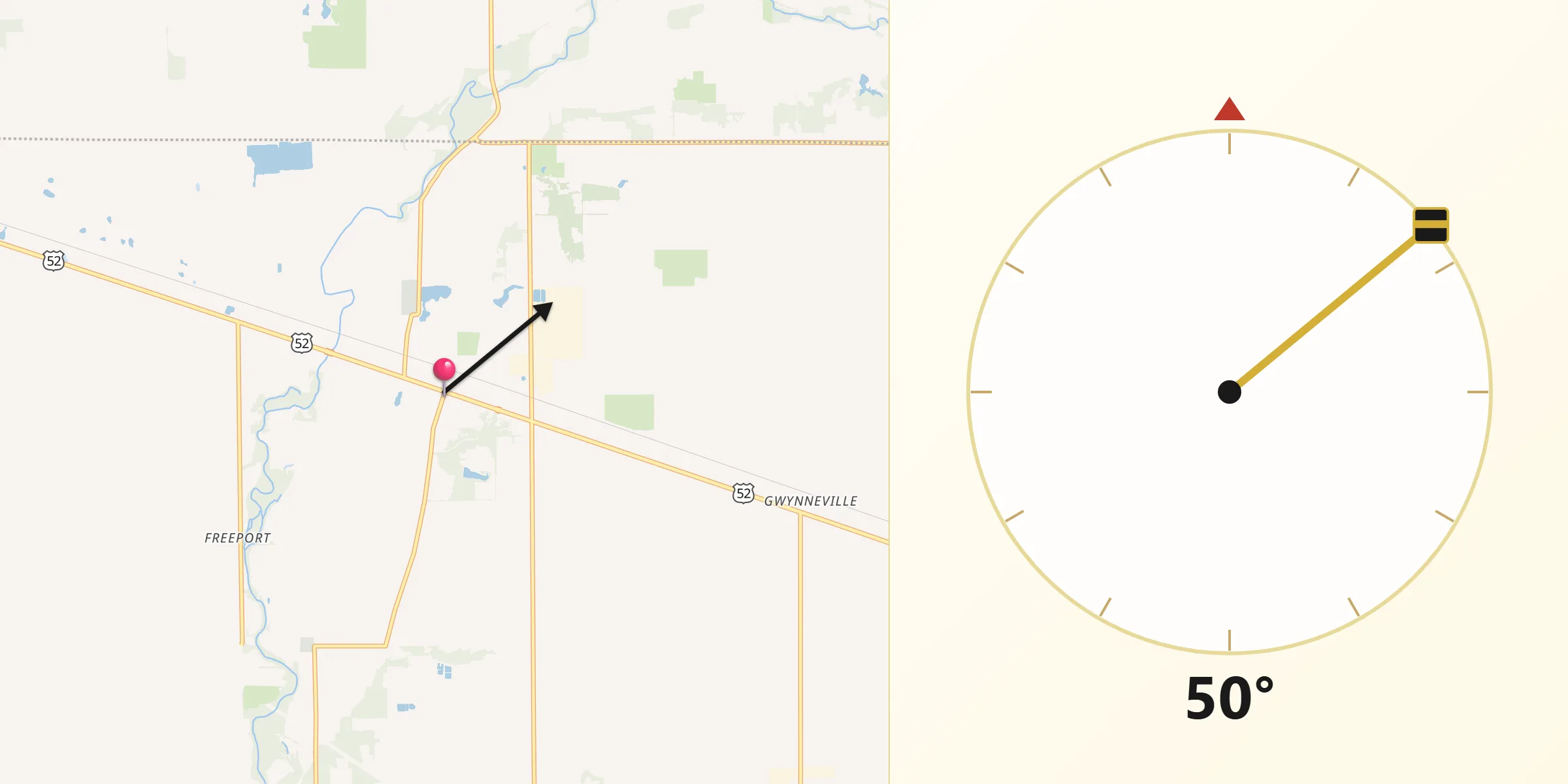 Qibla Direction from Morristown