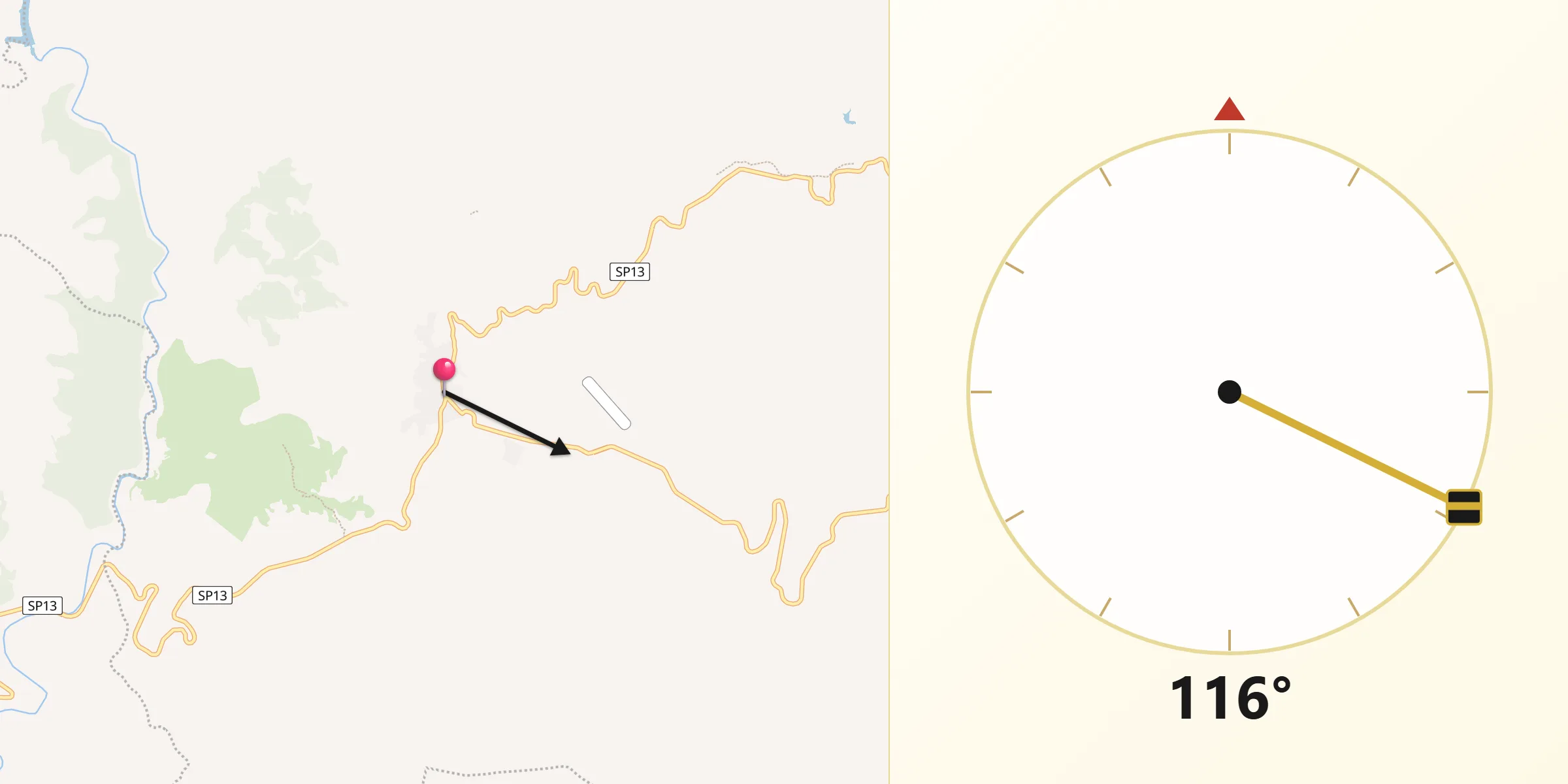 Direzione della Qibla da Perdasdefogu