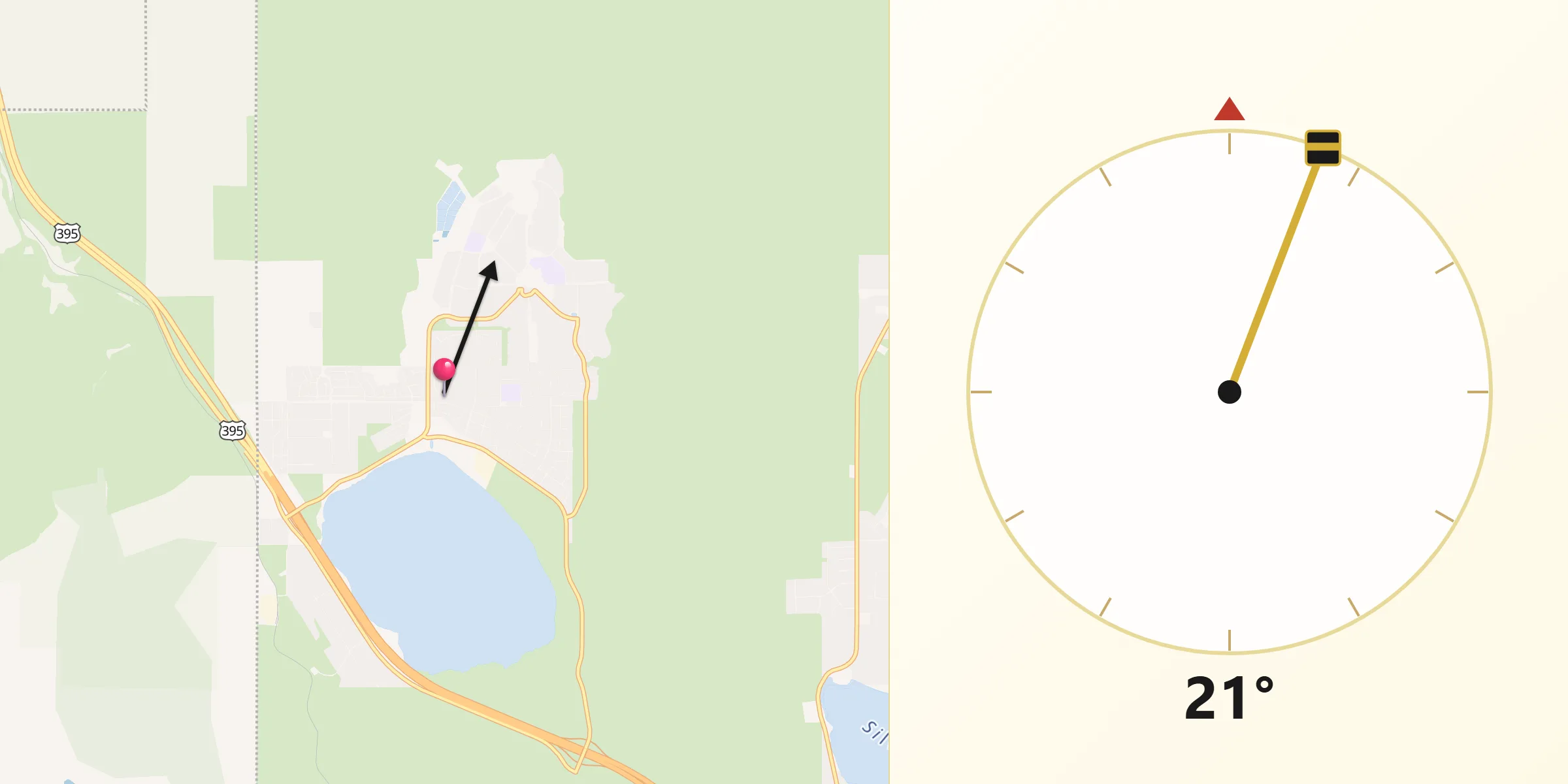 Qibla Direction from Cold Springs