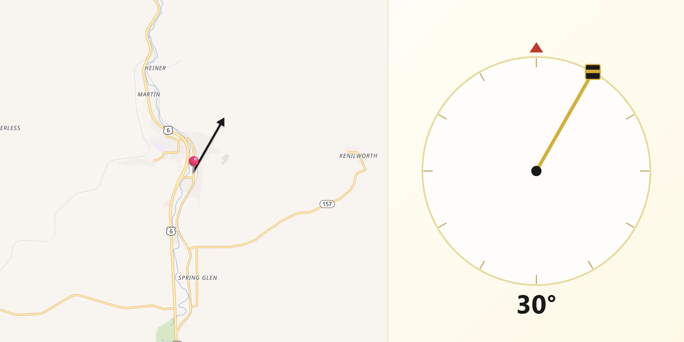 Qibla Direction from Helper