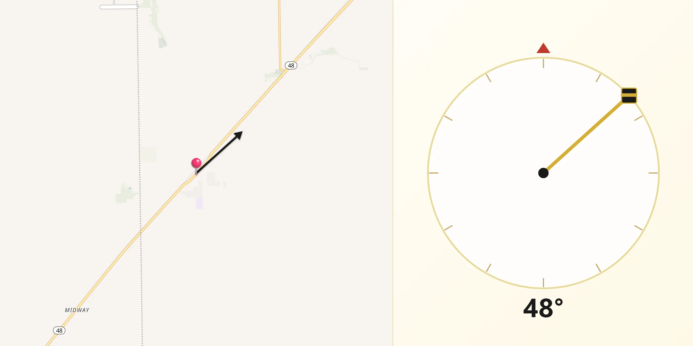Qibla Direction from Blue Mound