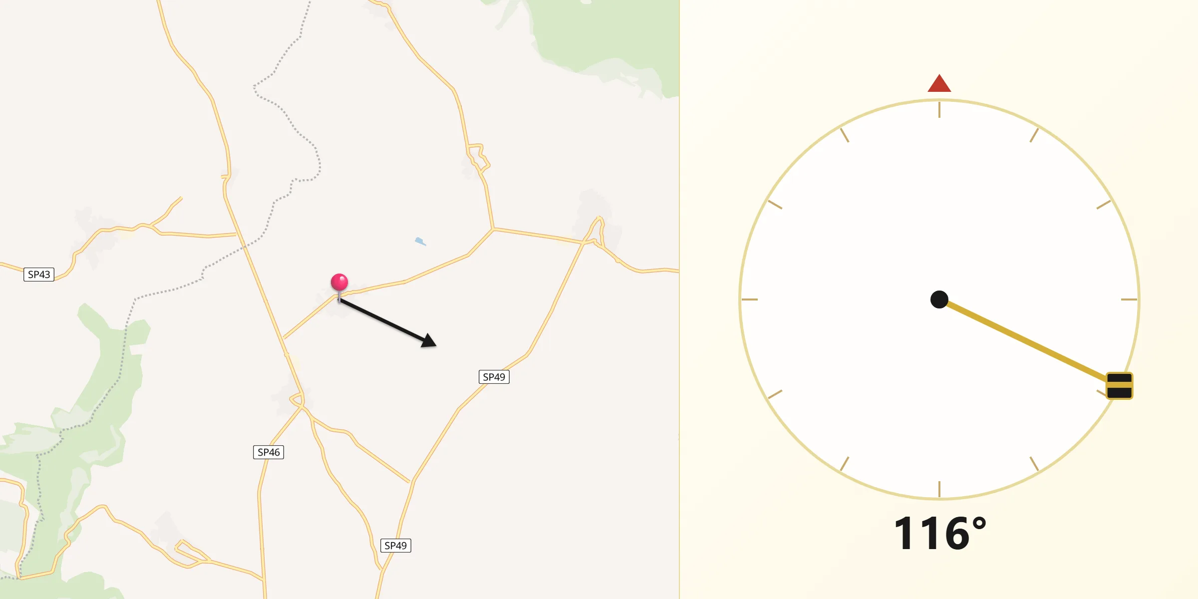 Direzione della Qibla da Turri