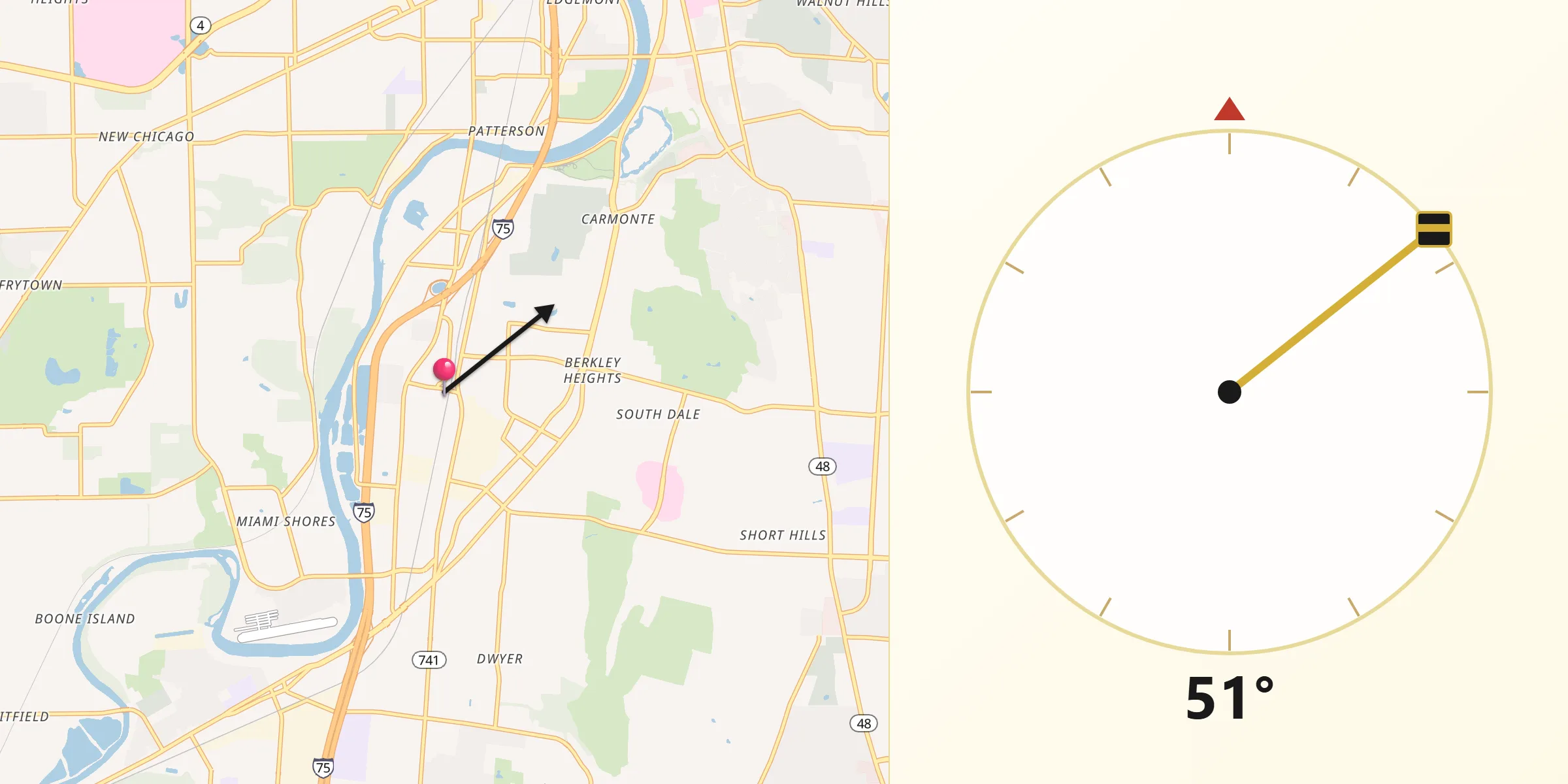 Qibla Direction from Moraine