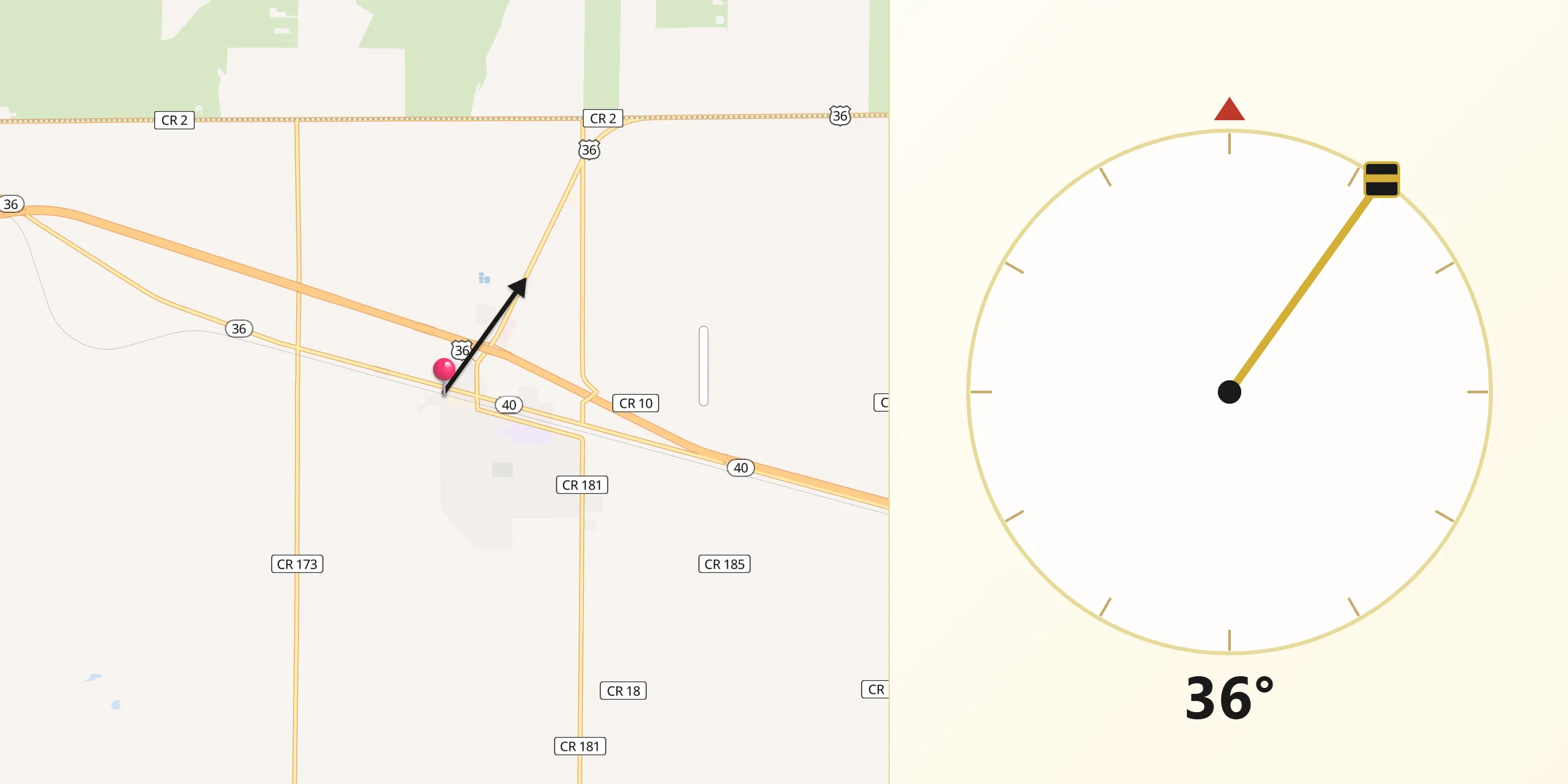 Qibla Direction from Byers
