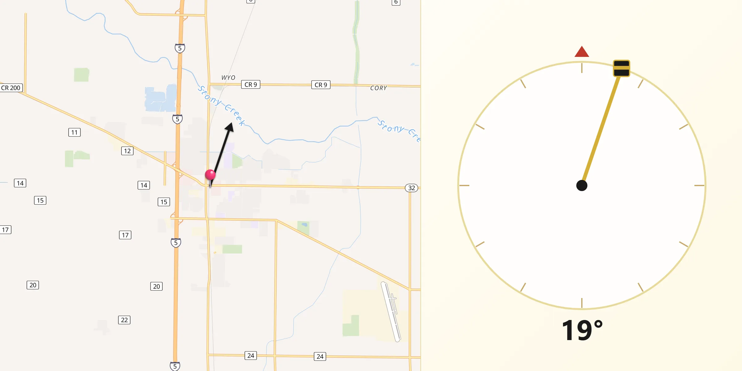 Qibla Direction from Orland