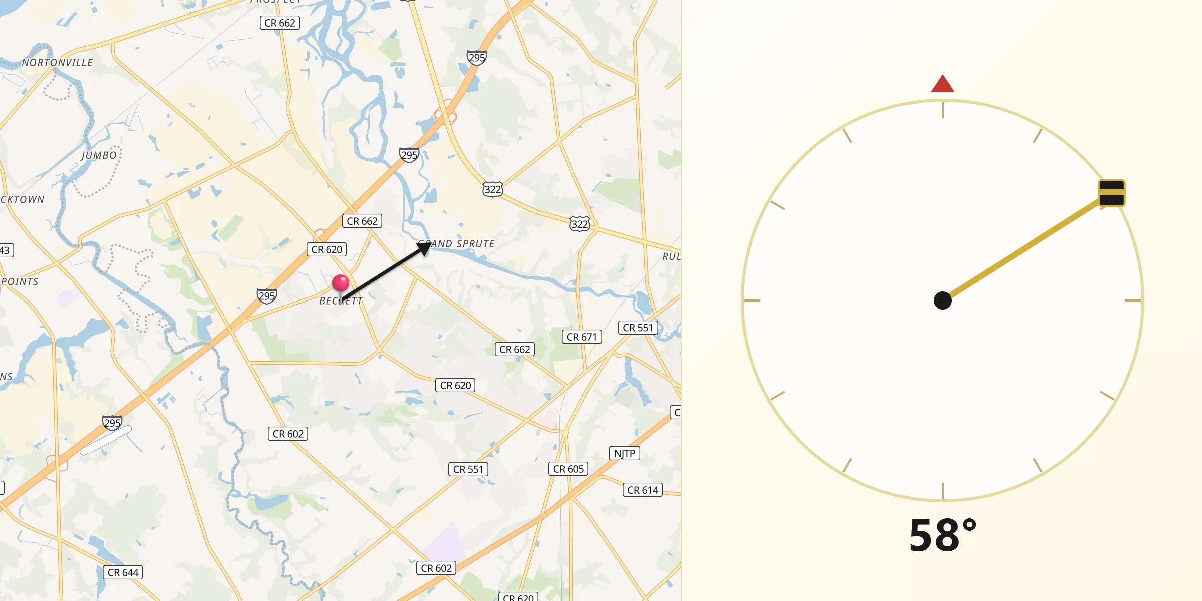 Qibla Direction from Beckett