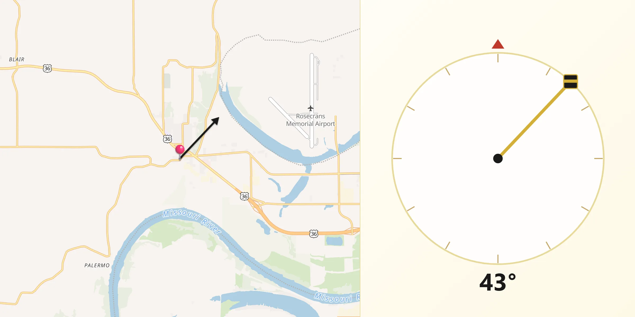 Qibla Direction from Wathena