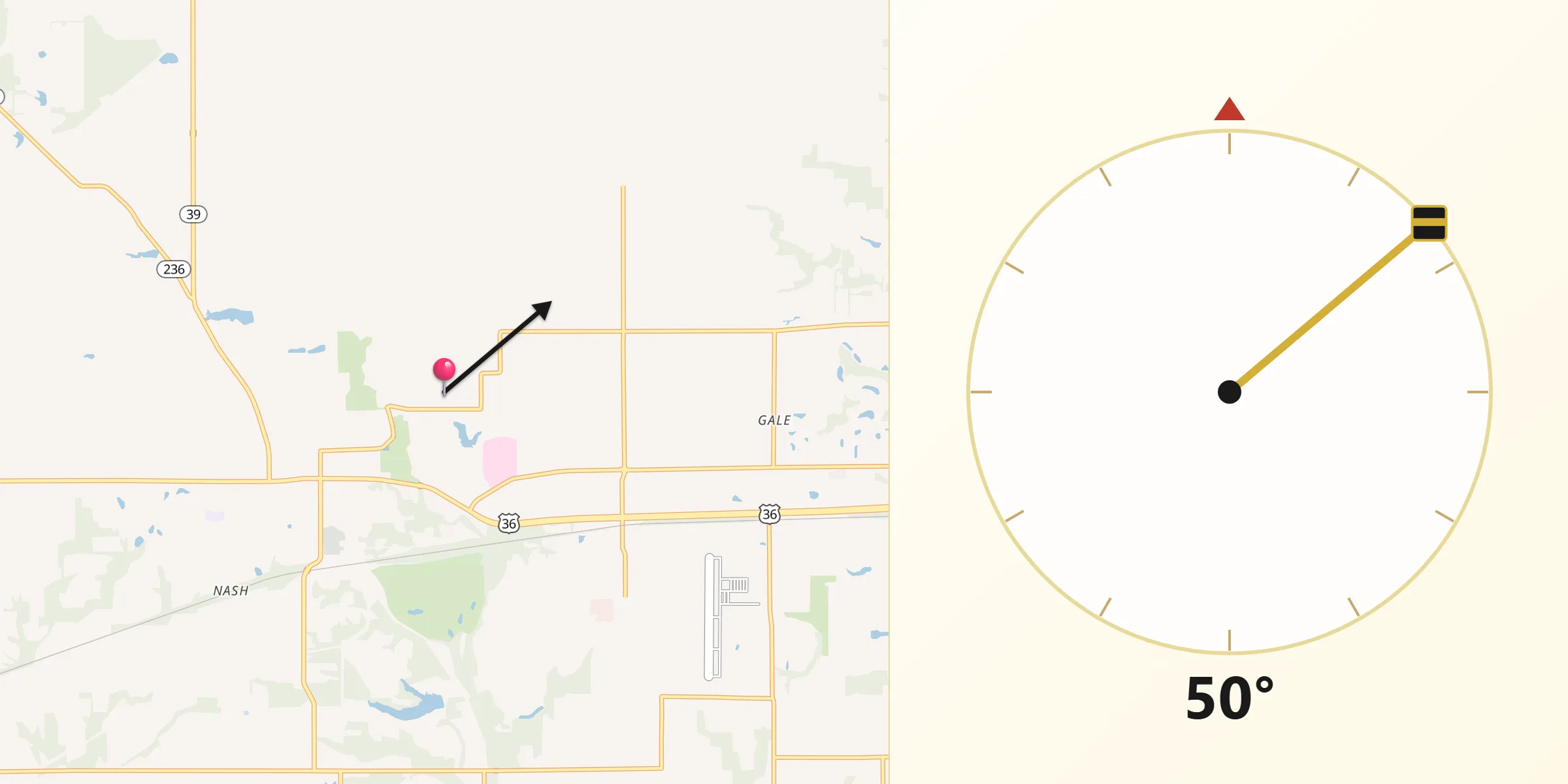 Qibla Direction from Hendricks