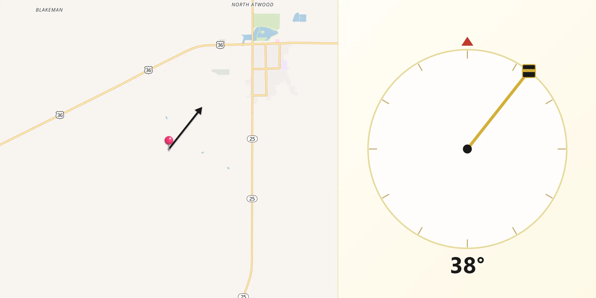 Qibla Direction from Rawlins