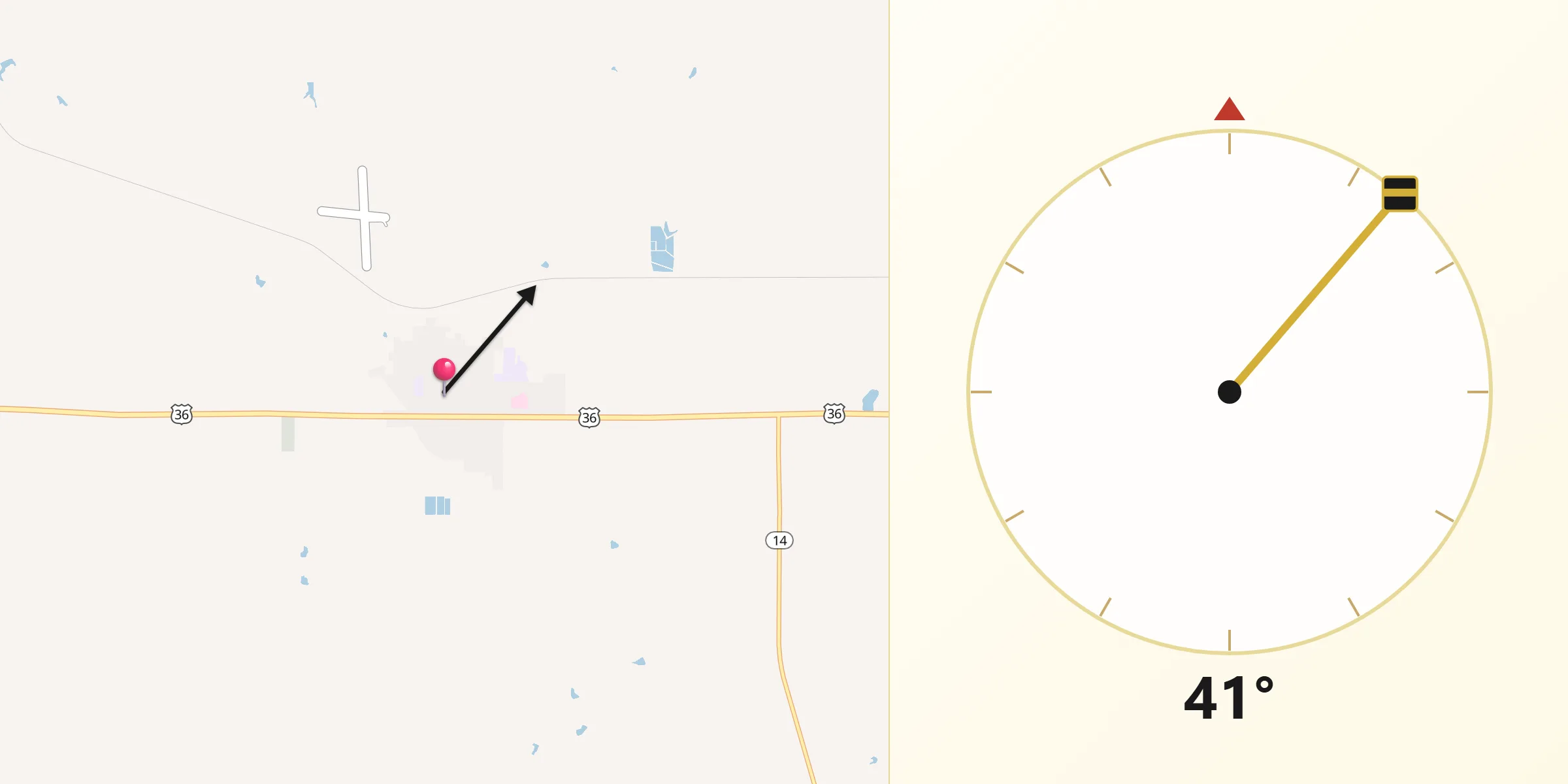 Qibla Direction from Mankato