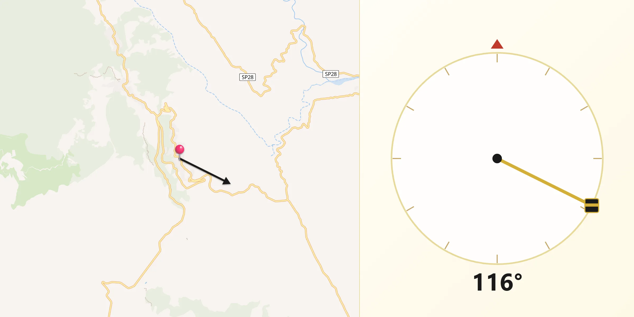 Direzione della Qibla da Jerzu