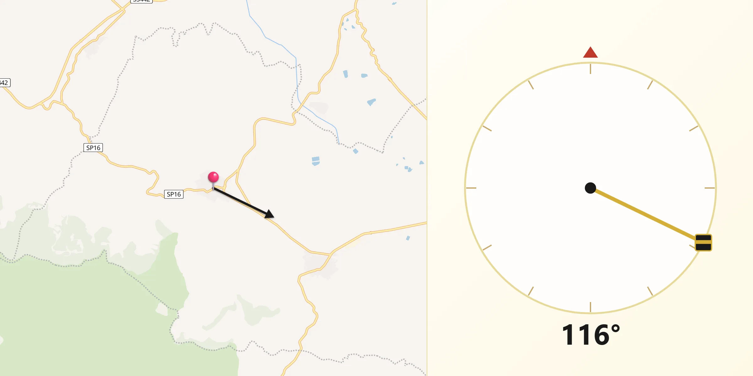 Direzione della Qibla da Genoni