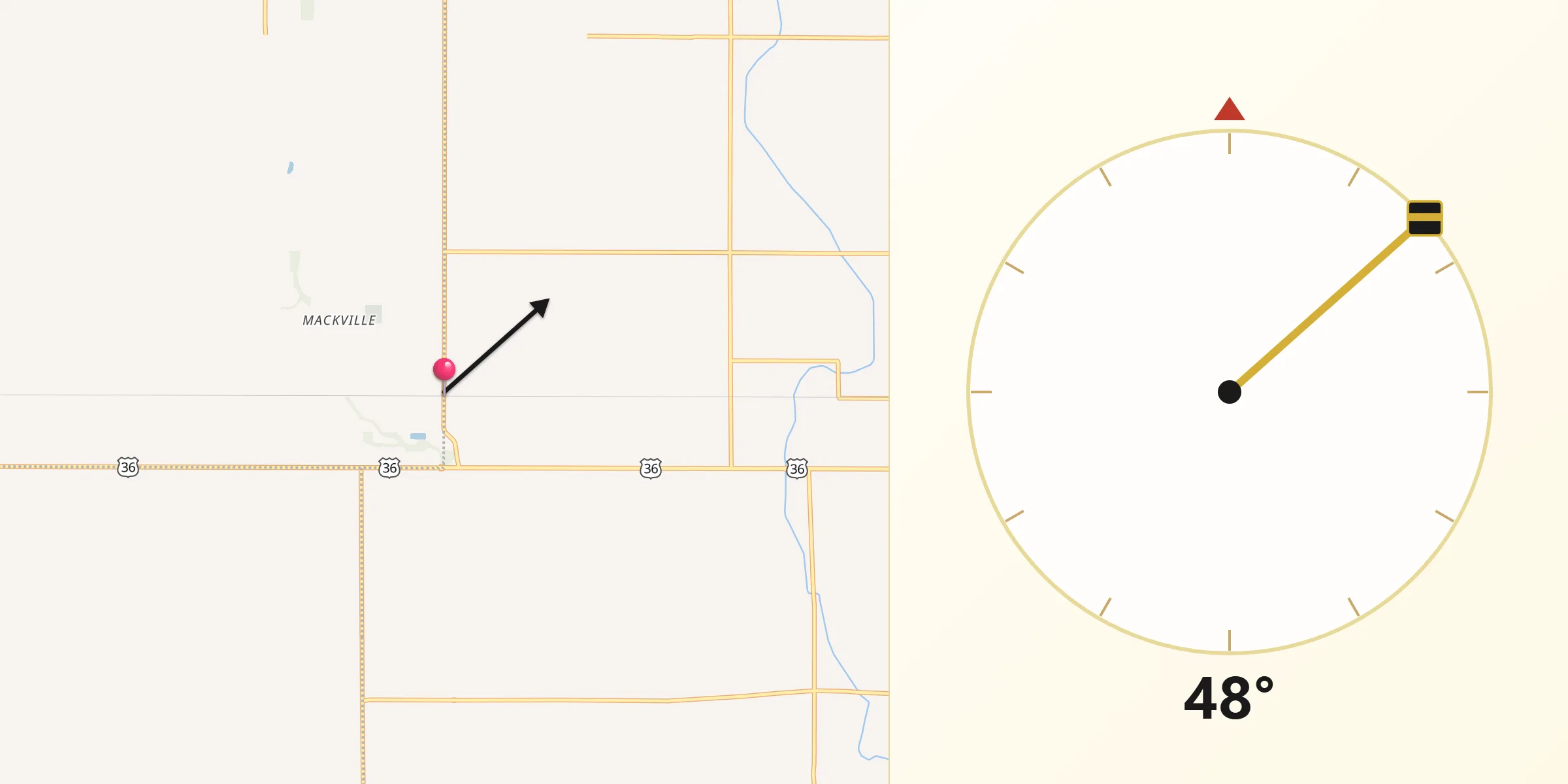 Qibla Direction from Atwood