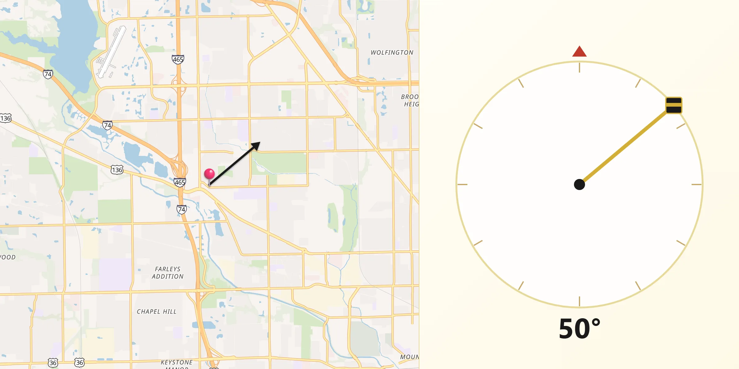 Qibla Direction from Speedway