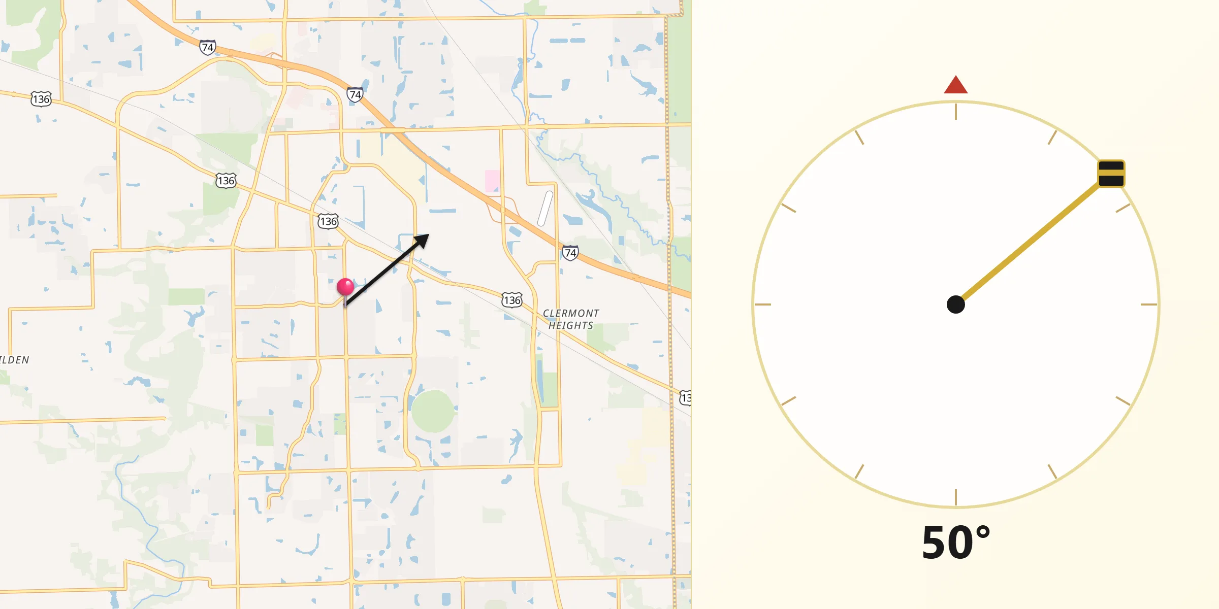 Qibla Direction from Fairfield Heights