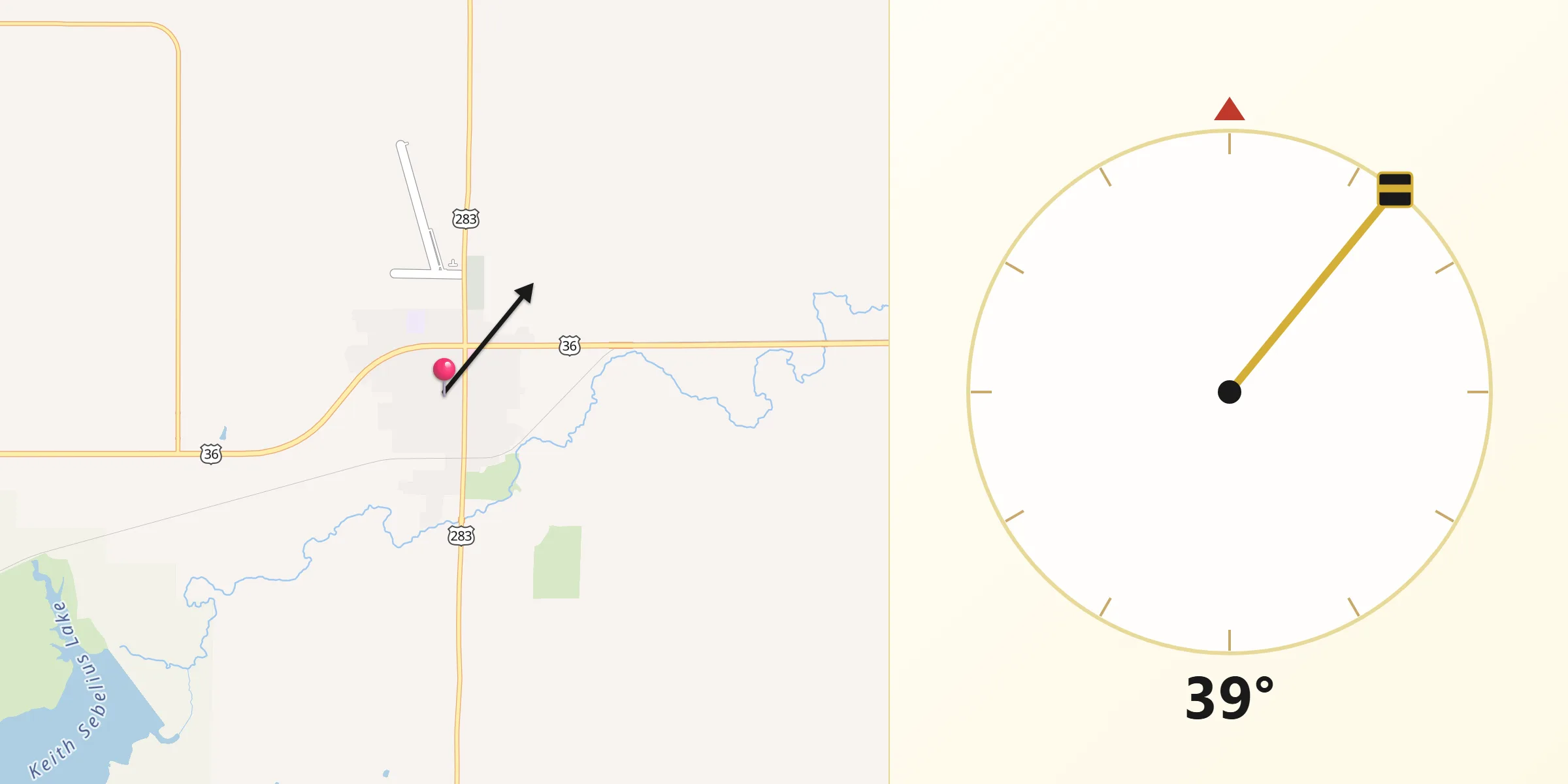 Qibla Direction from Norton