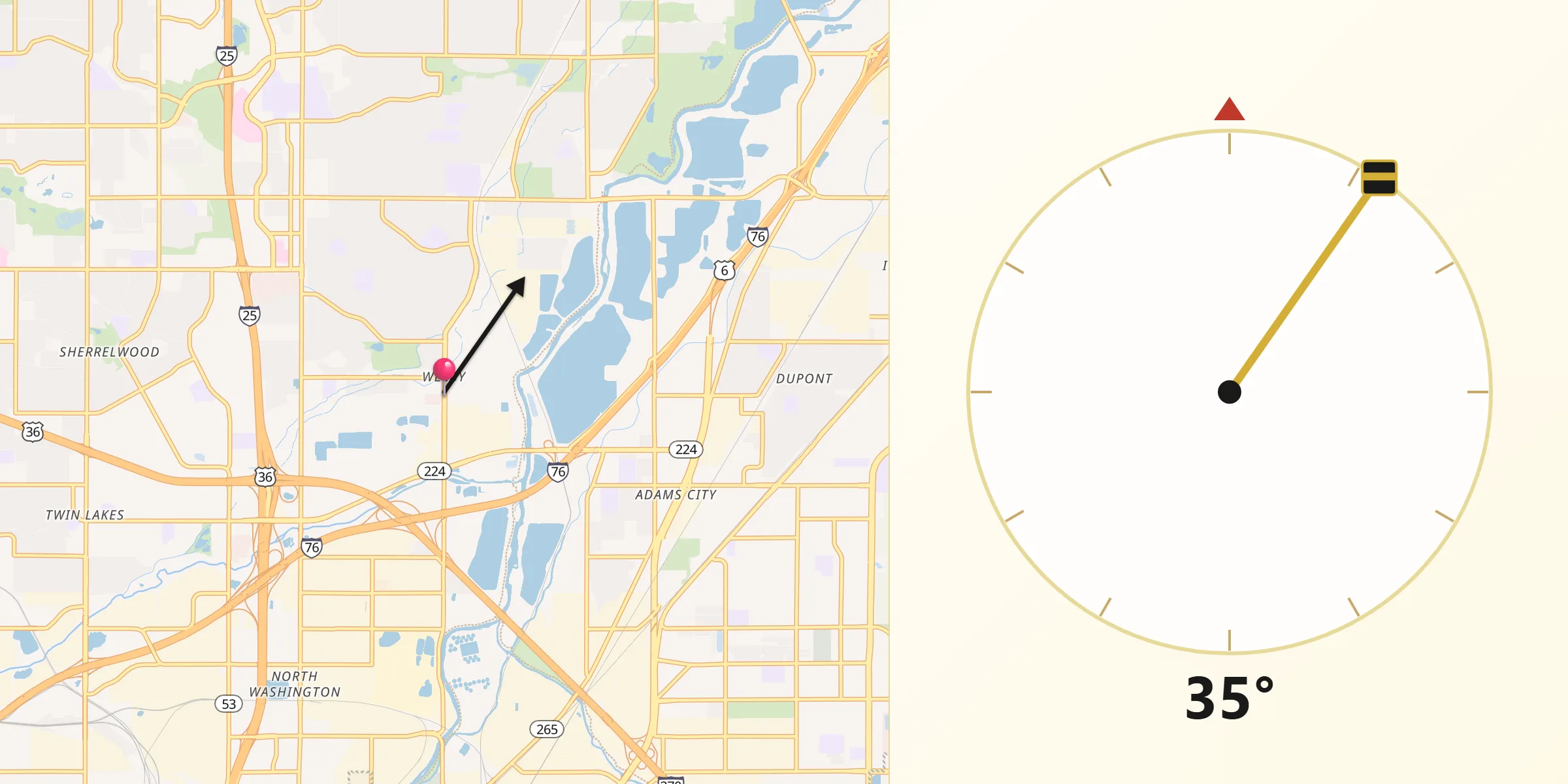 Qibla Direction from Welby