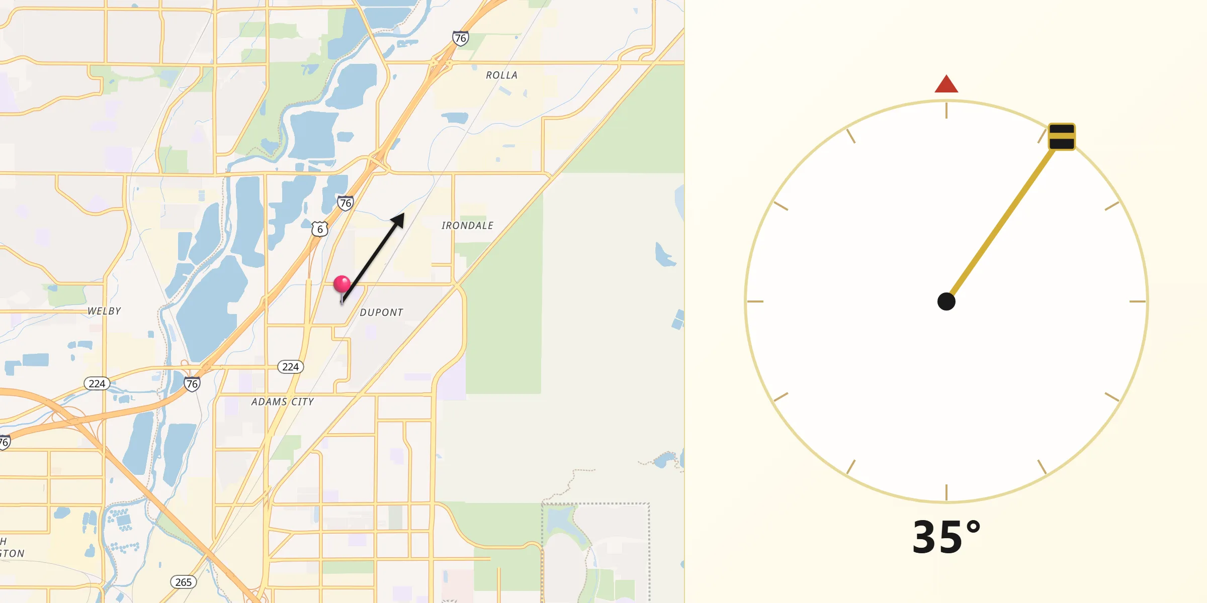 Qibla Direction from Derby