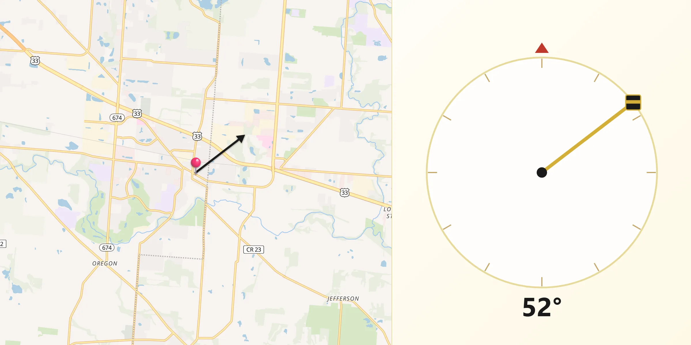 Qibla Direction from Canal Winchester