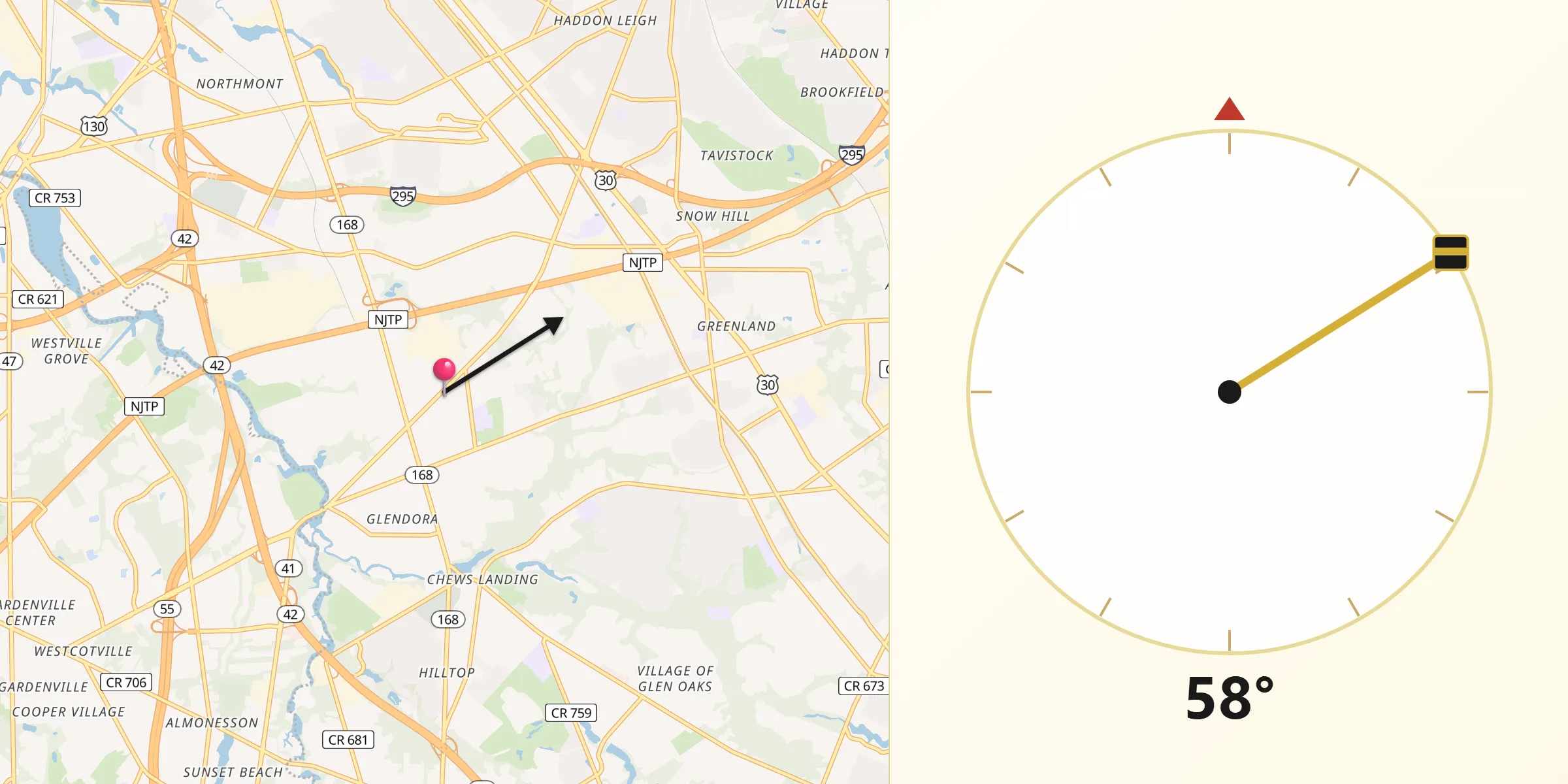 Qibla Direction from Runnemede