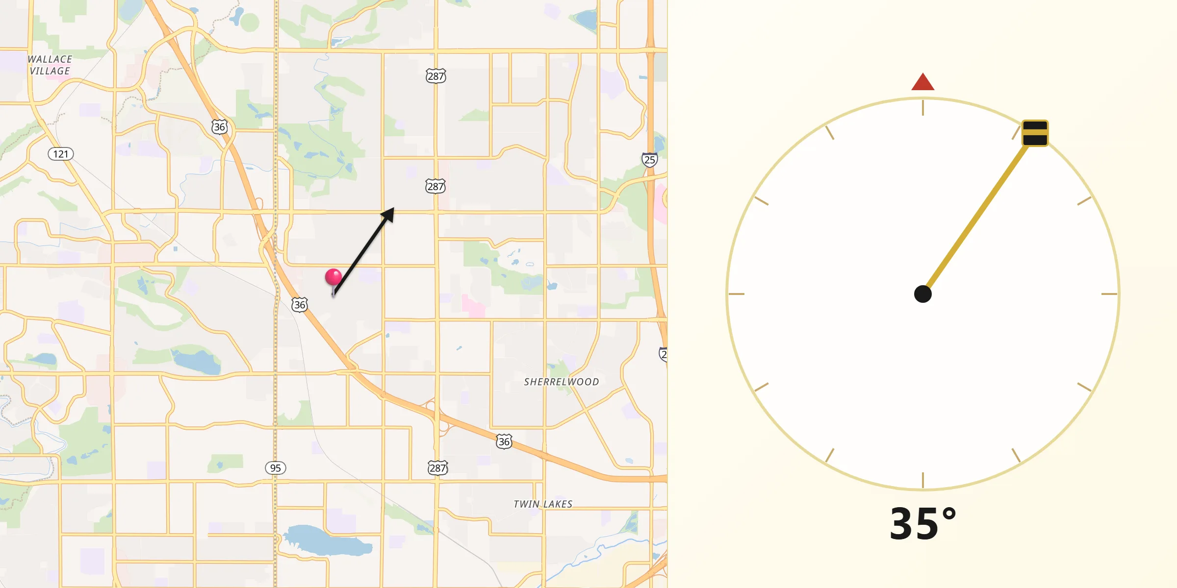 Qibla Direction from Shaw Heights