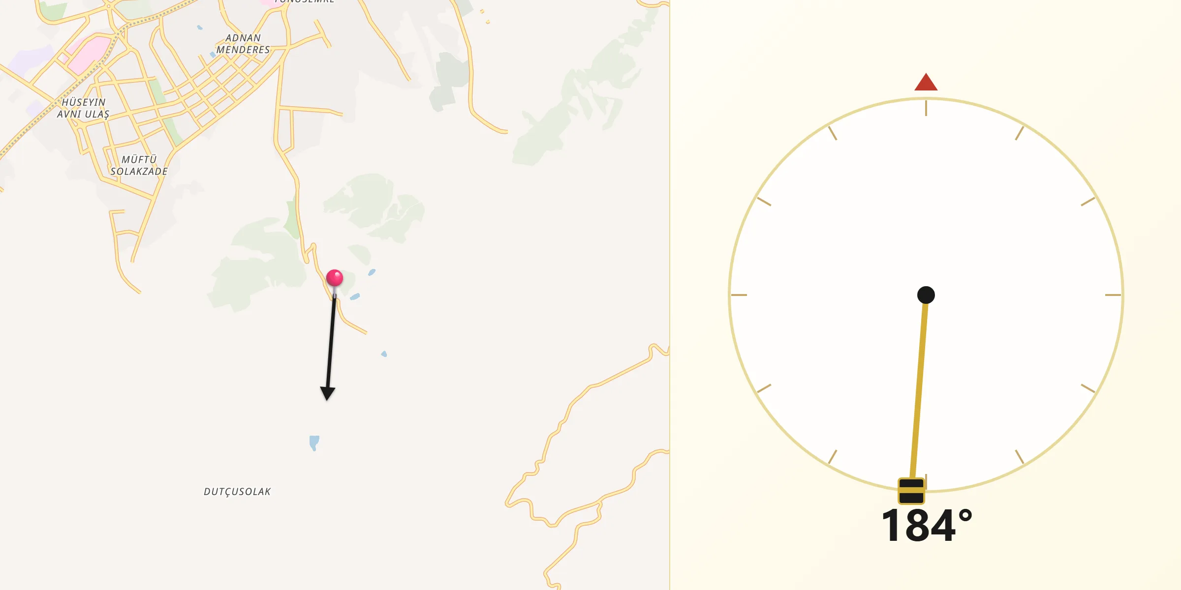 Palandöken şehrinden Kıble Yönü
