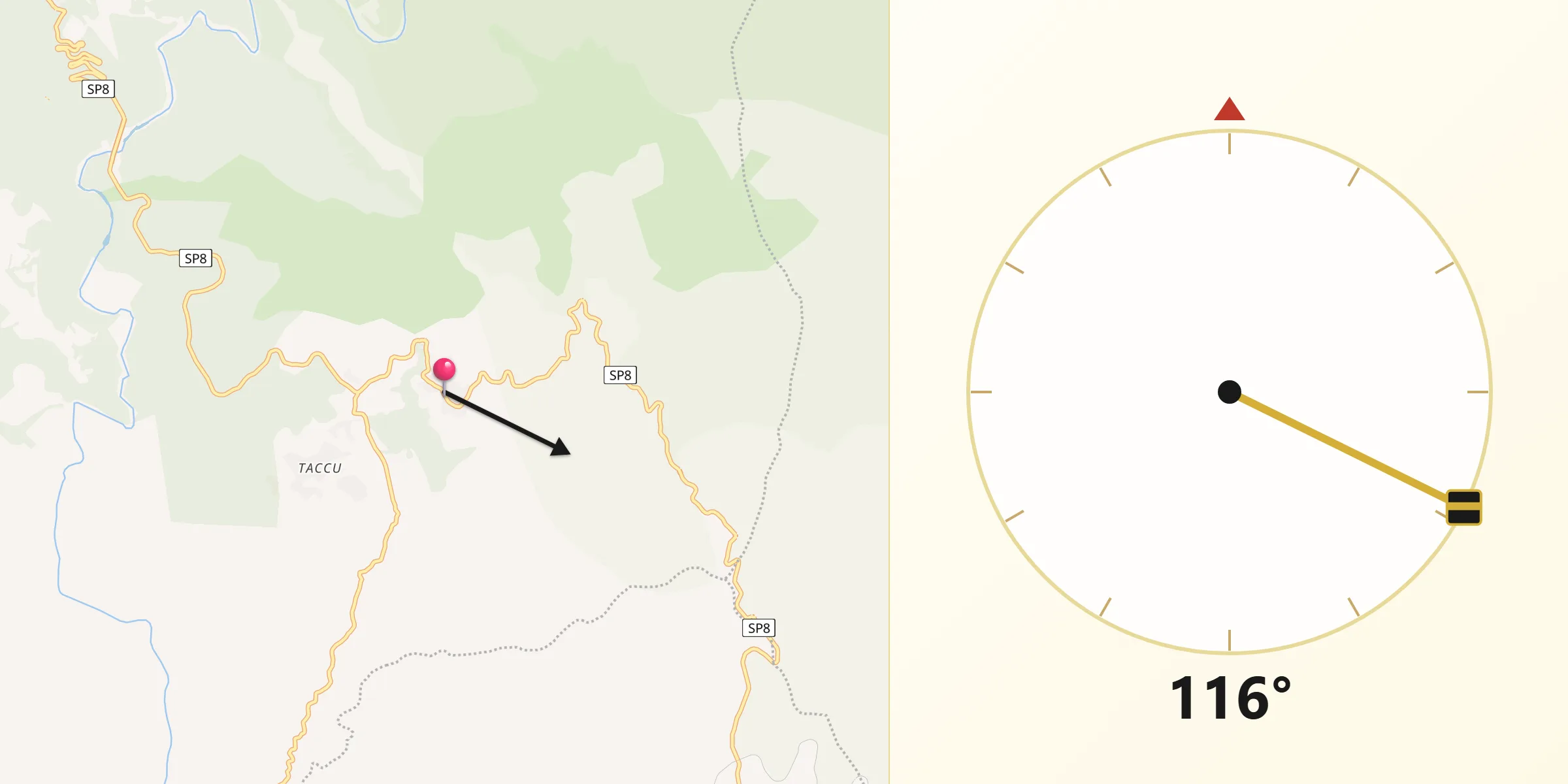 Direzione della Qibla da Seulo