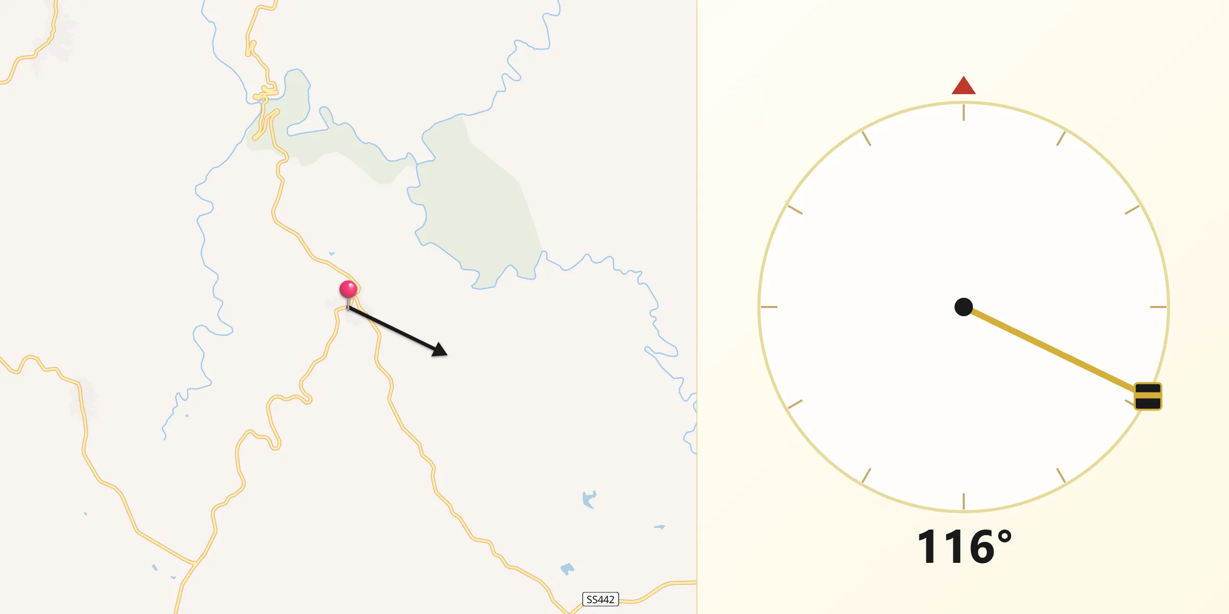 Direzione della Qibla da Asuni