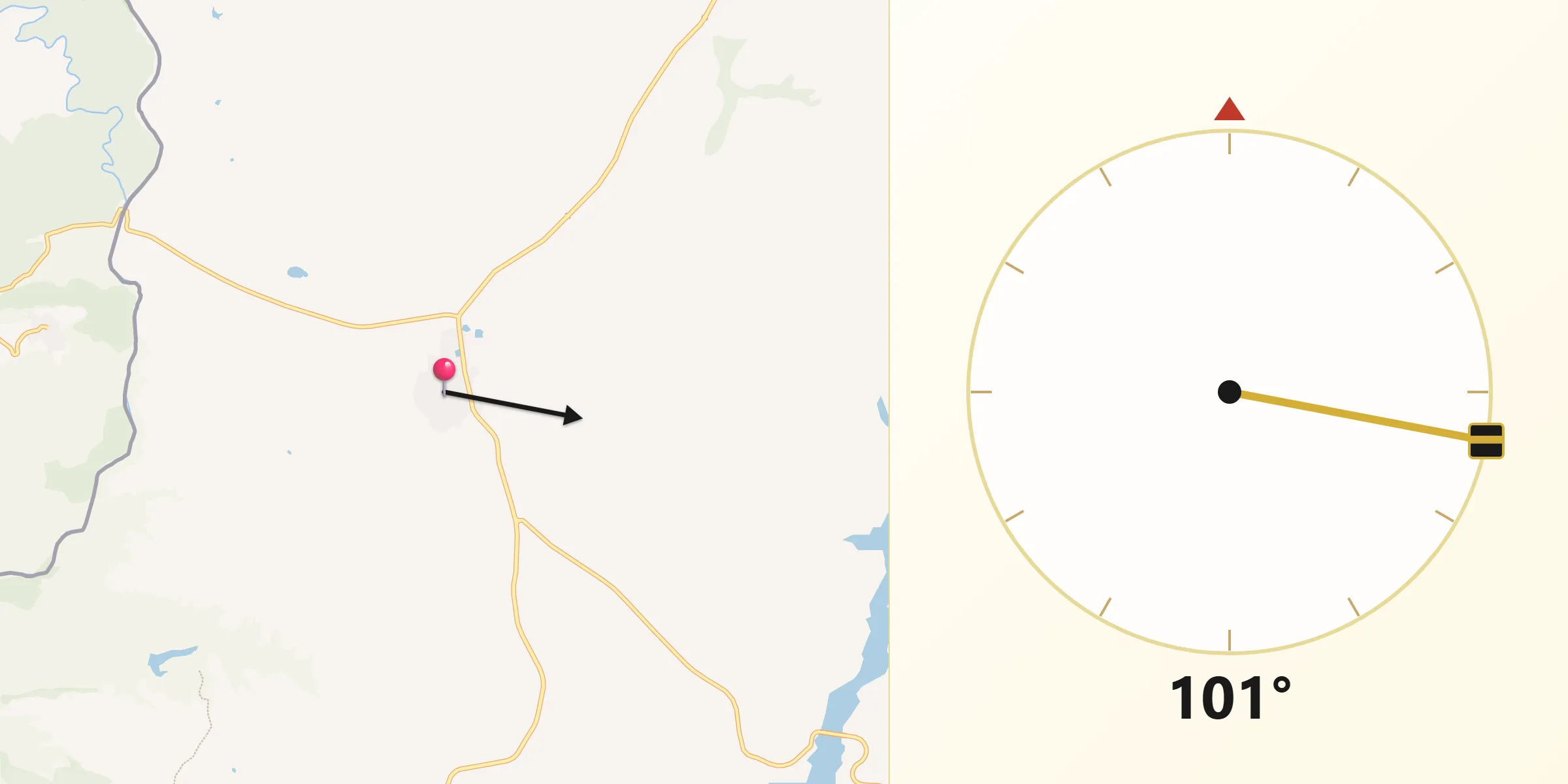 Dirección de la Qibla desde Zarza la Mayor