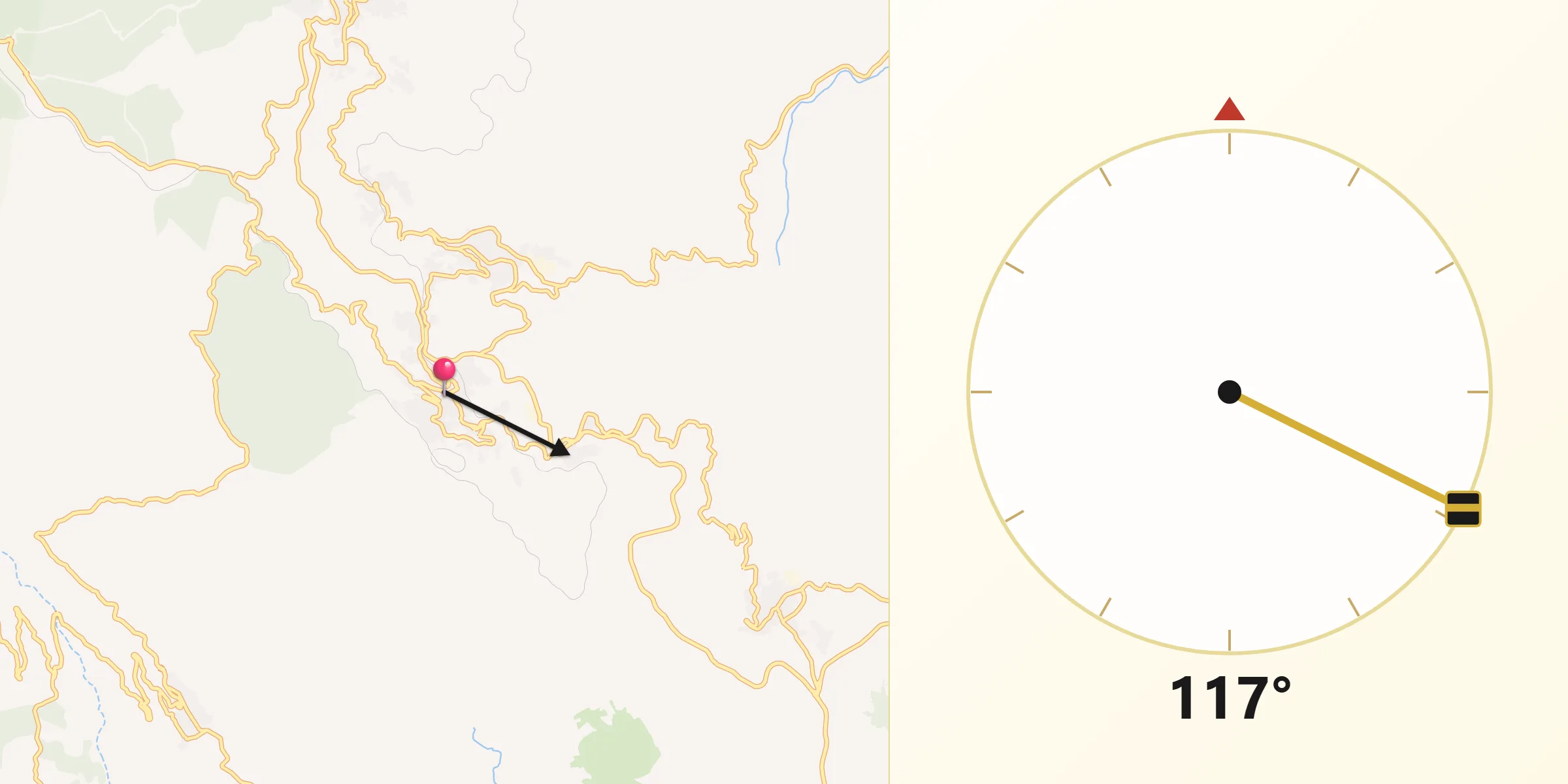 Direzione della Qibla da Lanusei