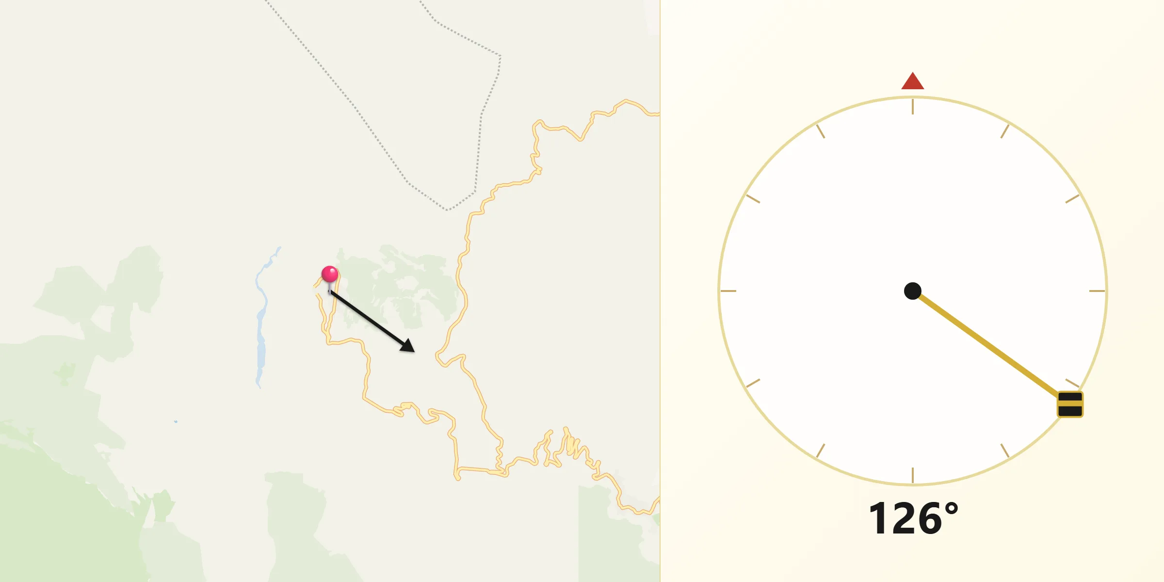 Direzione della Qibla da San Lorenzo Bellizzi