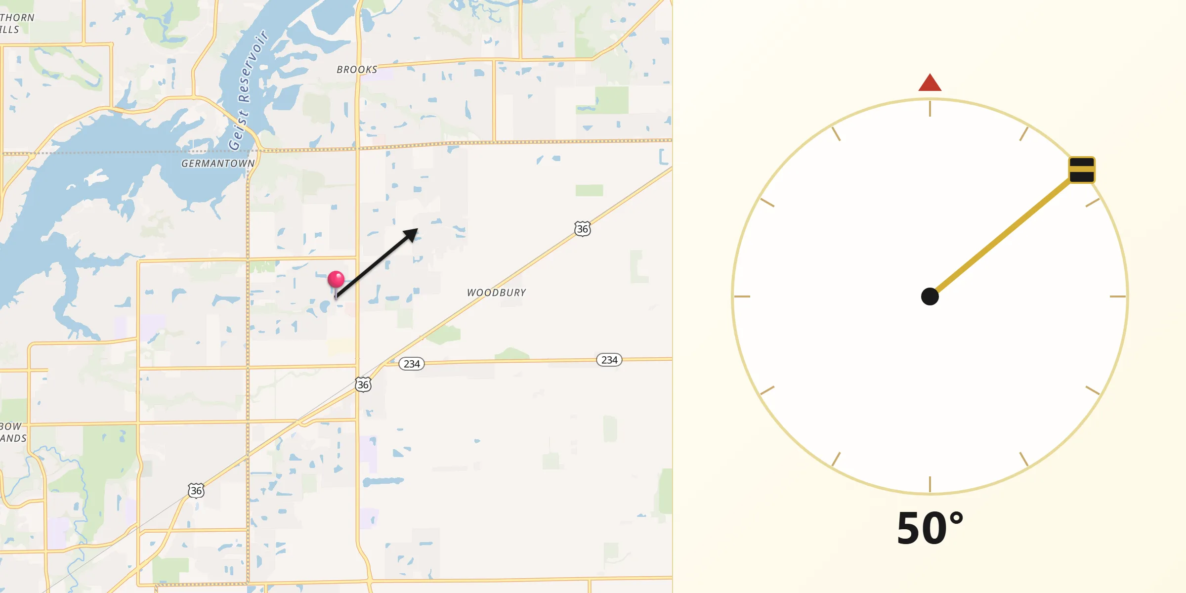 Qibla Direction from McCordsville
