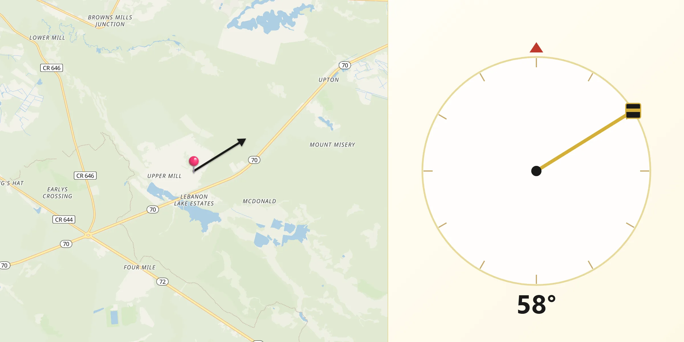 Qibla Direction from Presidential Lakes Estates