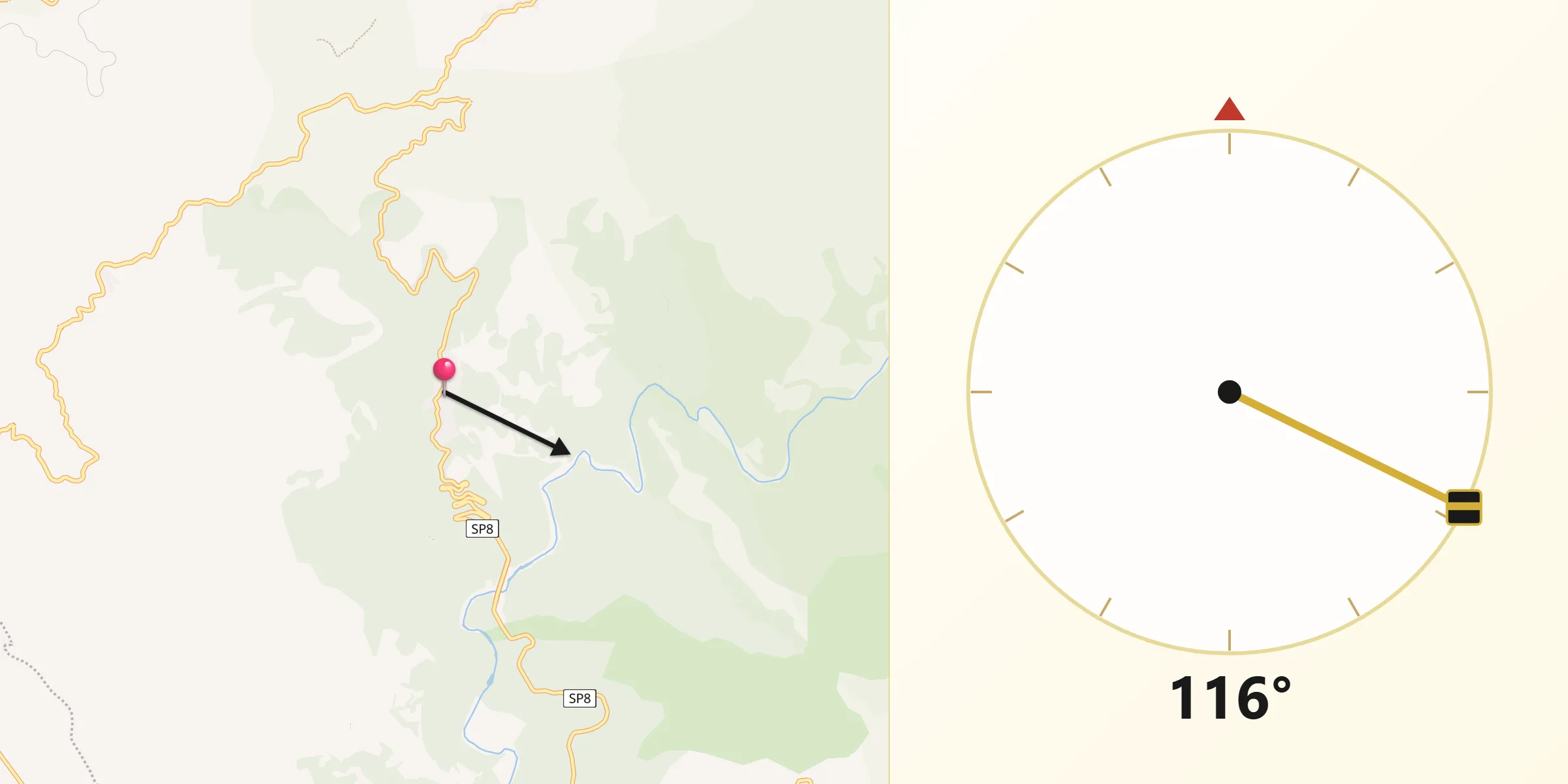 Direzione della Qibla da Gadoni
