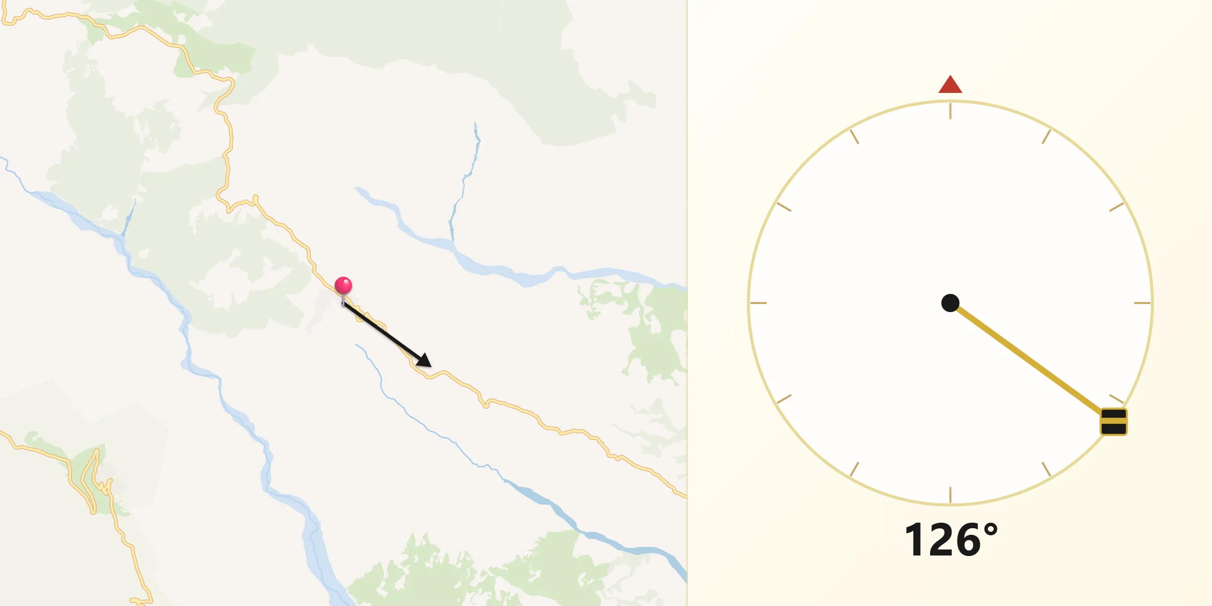 Direzione della Qibla da Albidona