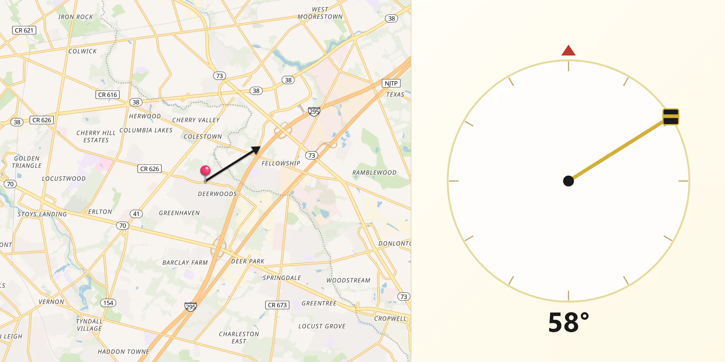 Qibla Direction from Kingston Estates