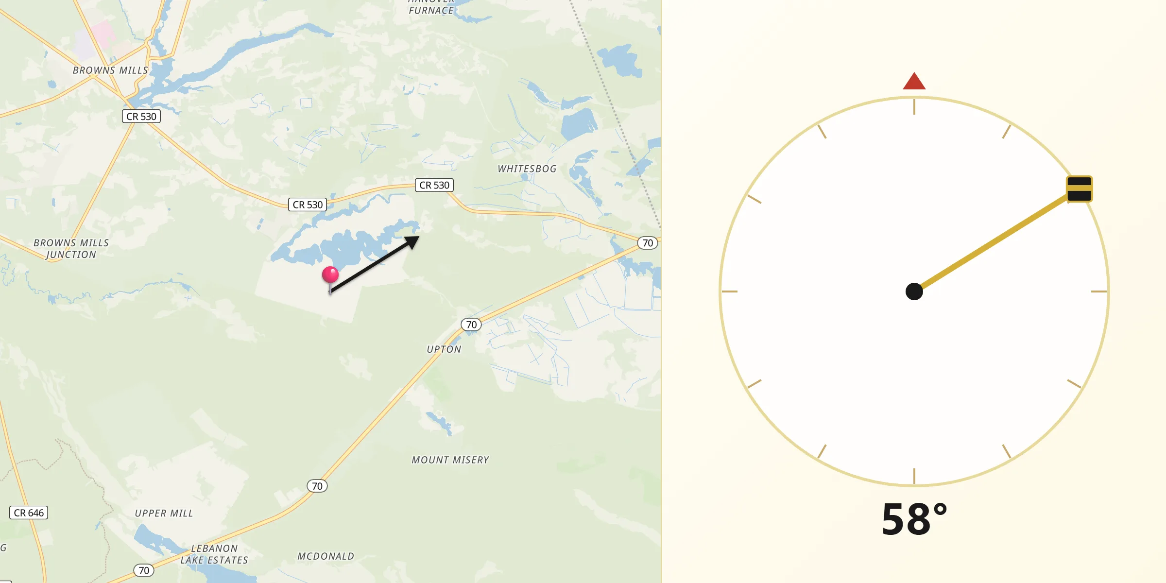 Qibla Direction from Country Lake Estates