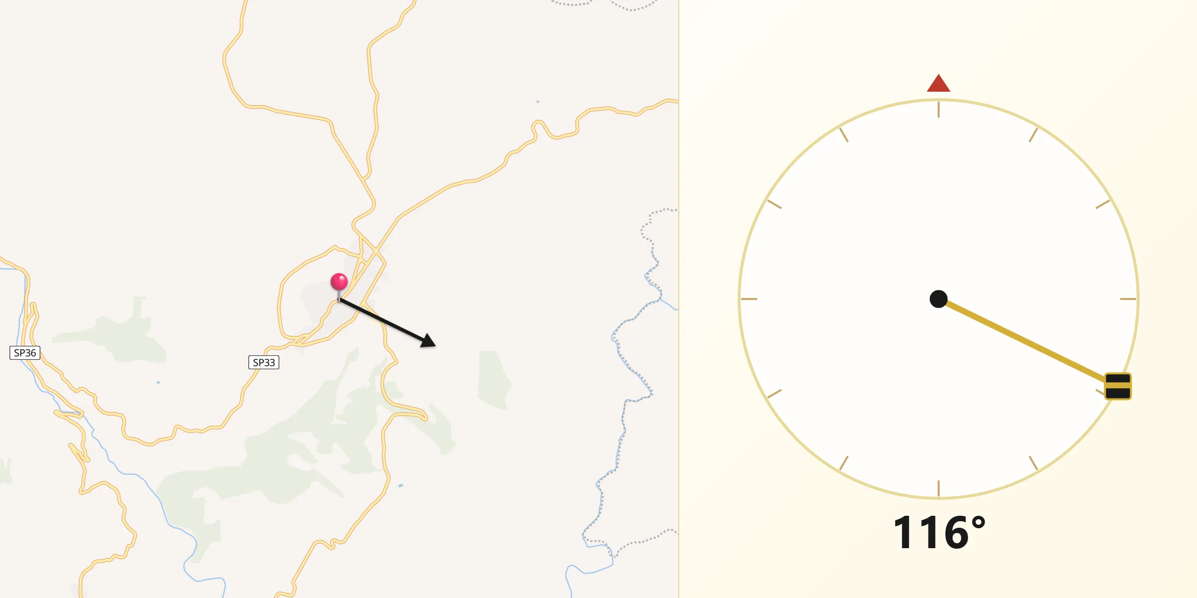 Direzione della Qibla da Samugheo