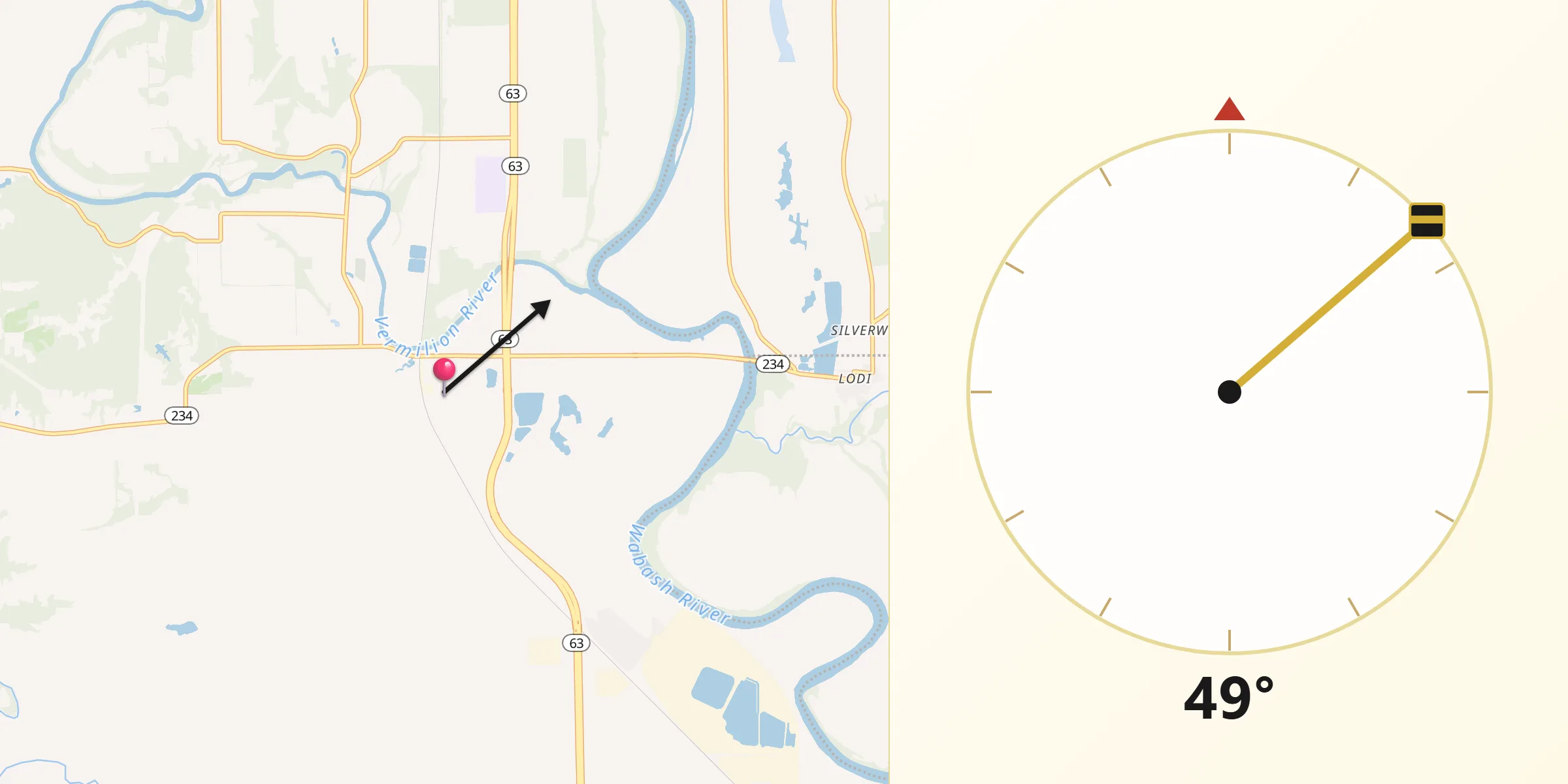 Qibla Direction from Cayuga